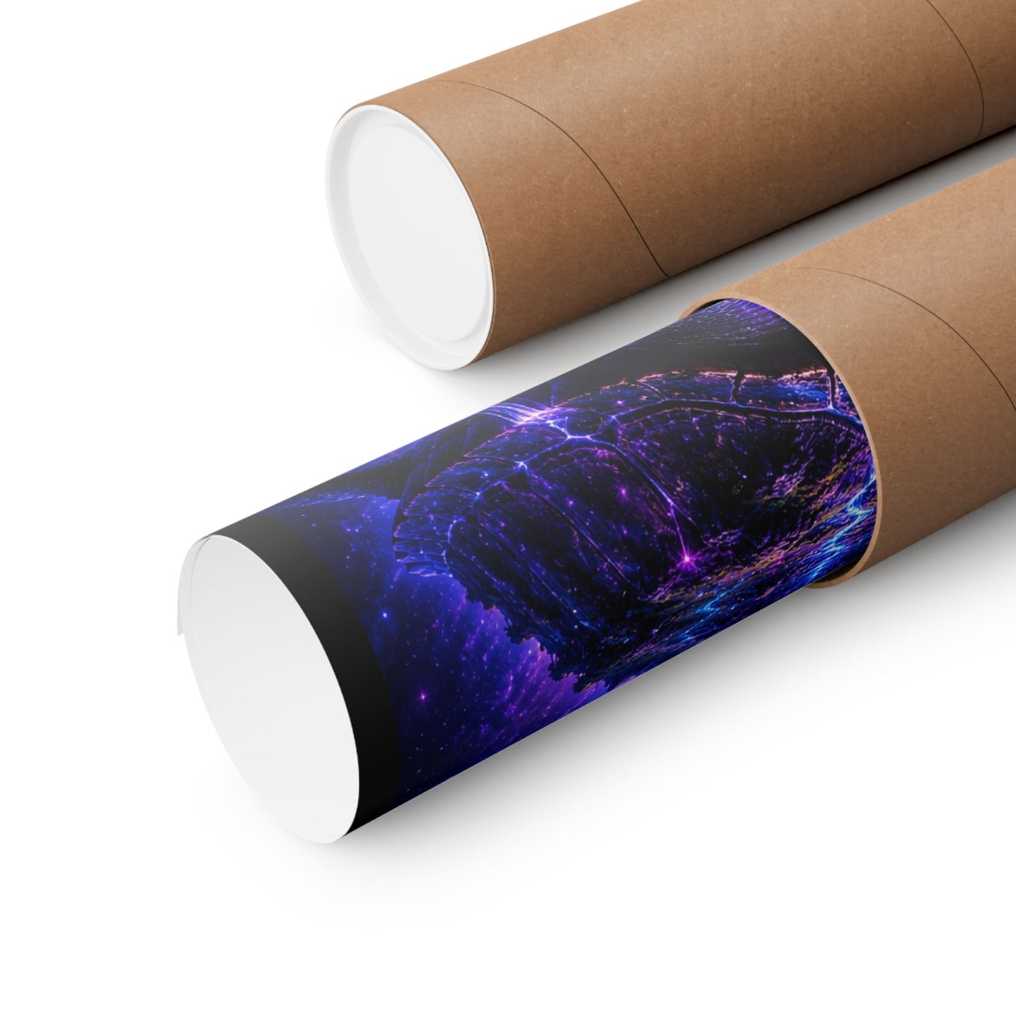 Cosmic Turtle Poster — Mystic Tree on Turtle Shell Matte Vertical Wall Art