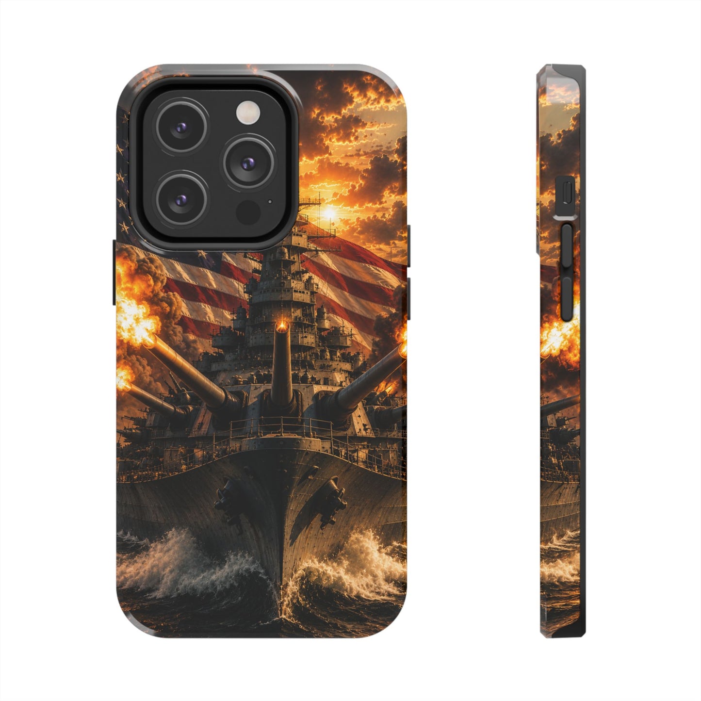Battleship Flag Phone Case – Tough Patriotic Military iPhone Cover