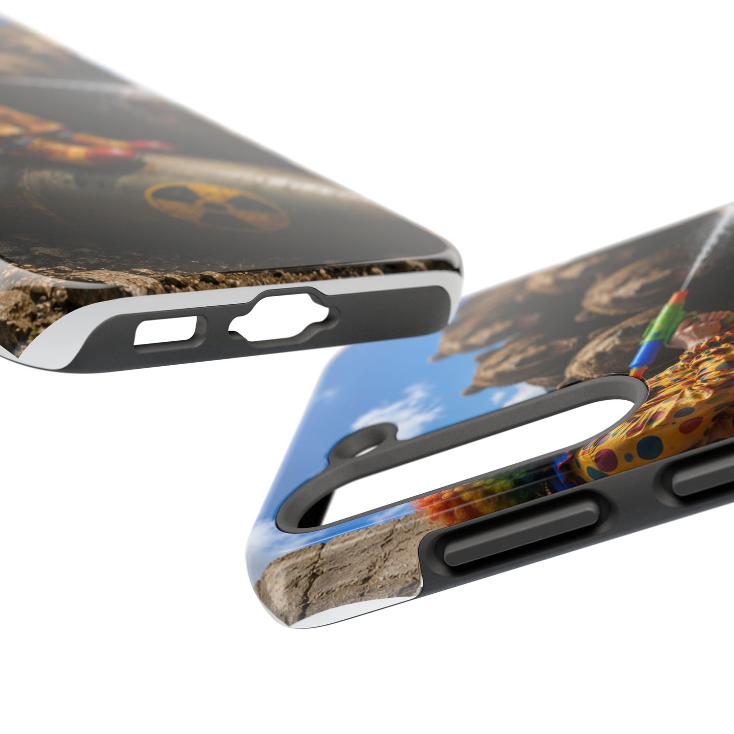 Tough Phone Case — Surreal Clown vs. Bears Protective Phone Cover