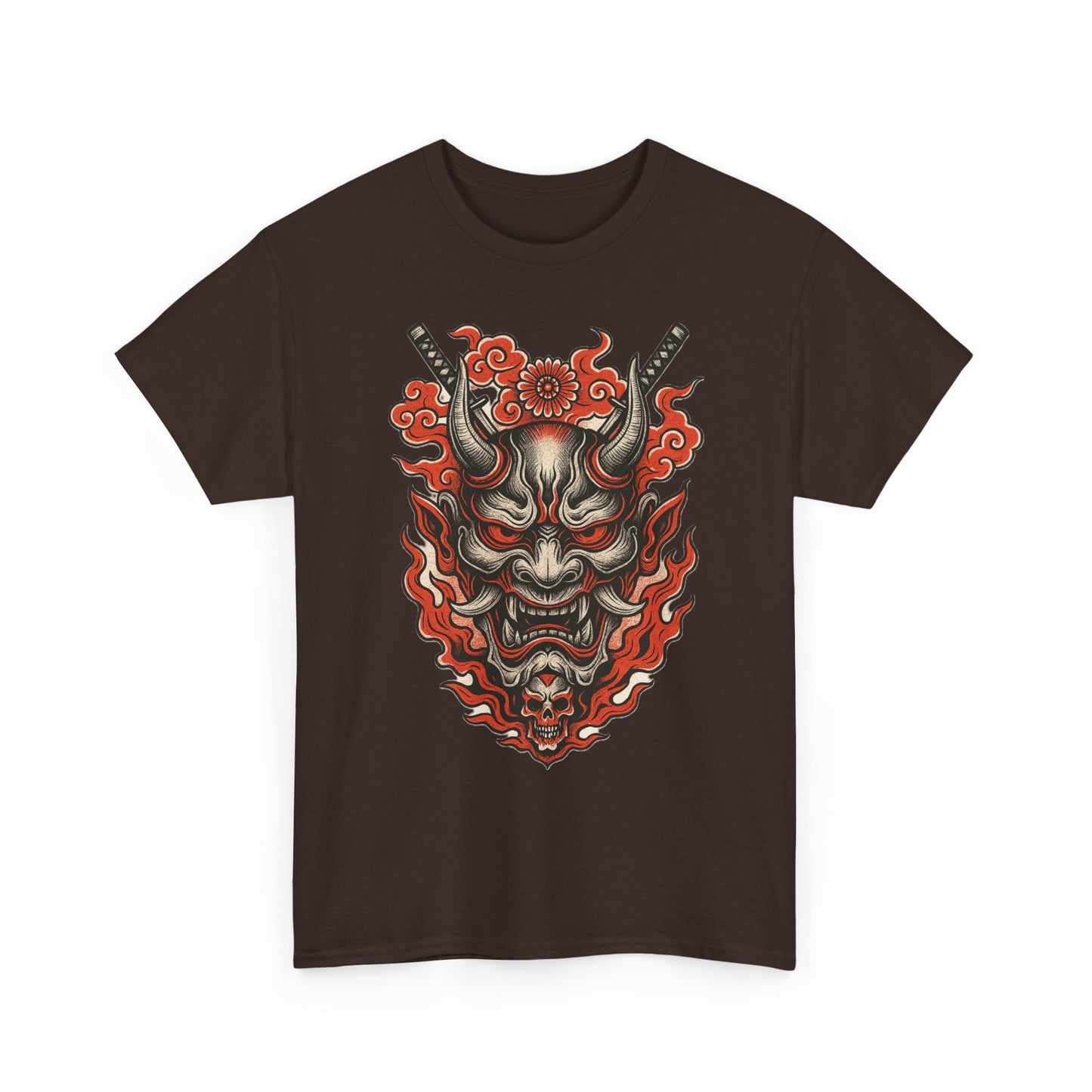Hannya Demon Mask T-Shirt — Japanese Oni Noh Mask Art Tee