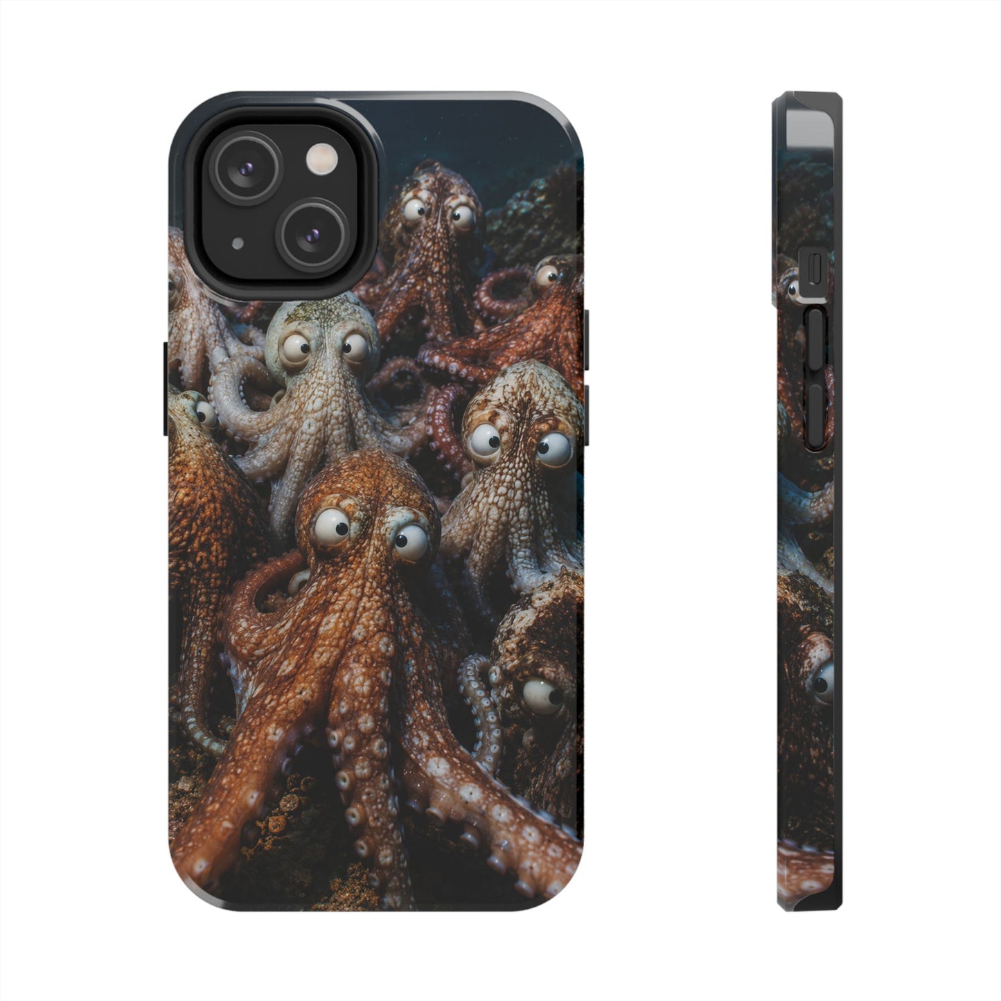 Octopus Cluster Tough Phone Case — Cute Underwater Sea Creature Protection