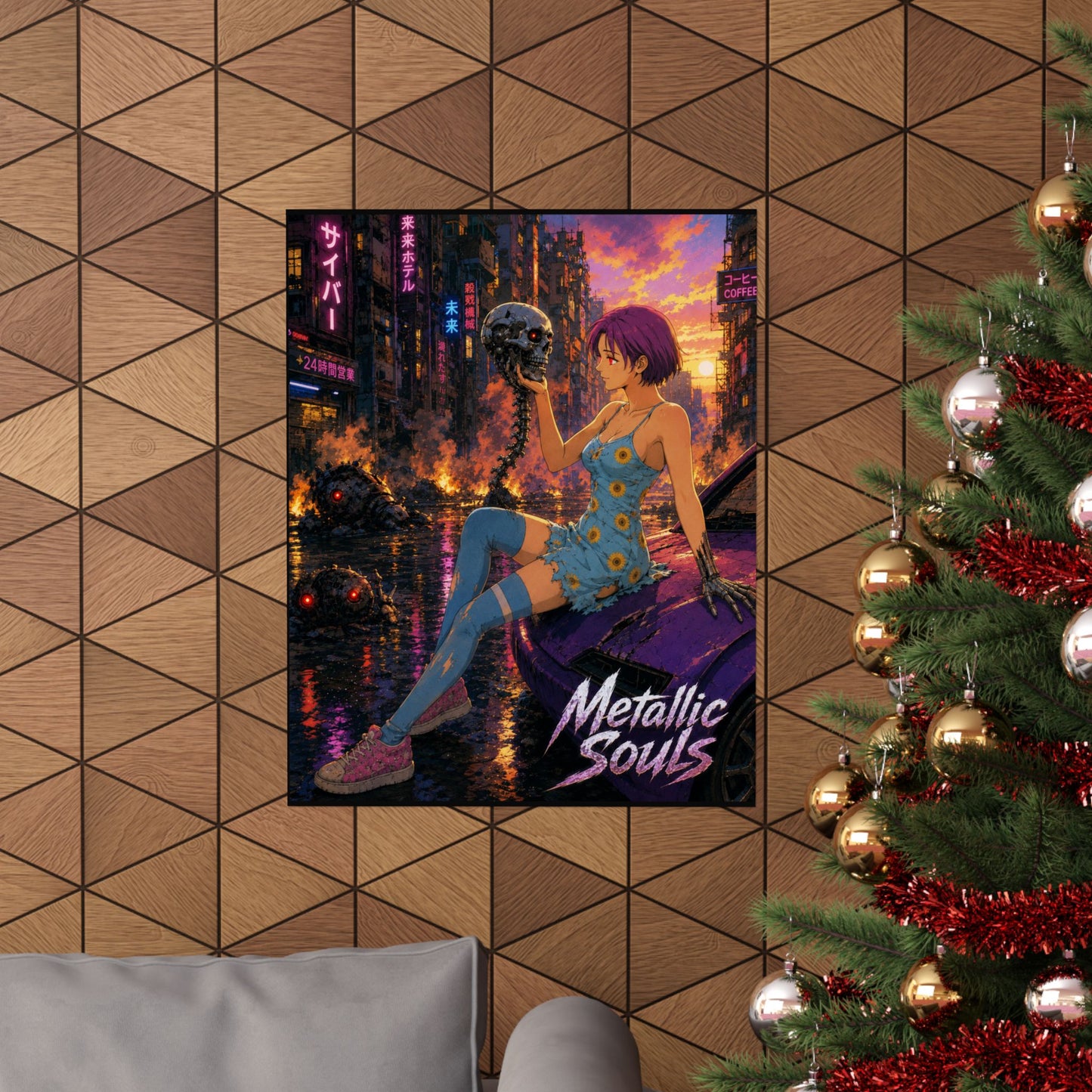 Metallic Souls Anime Poster — "Metallic Souls" Matte Vertical Art Print