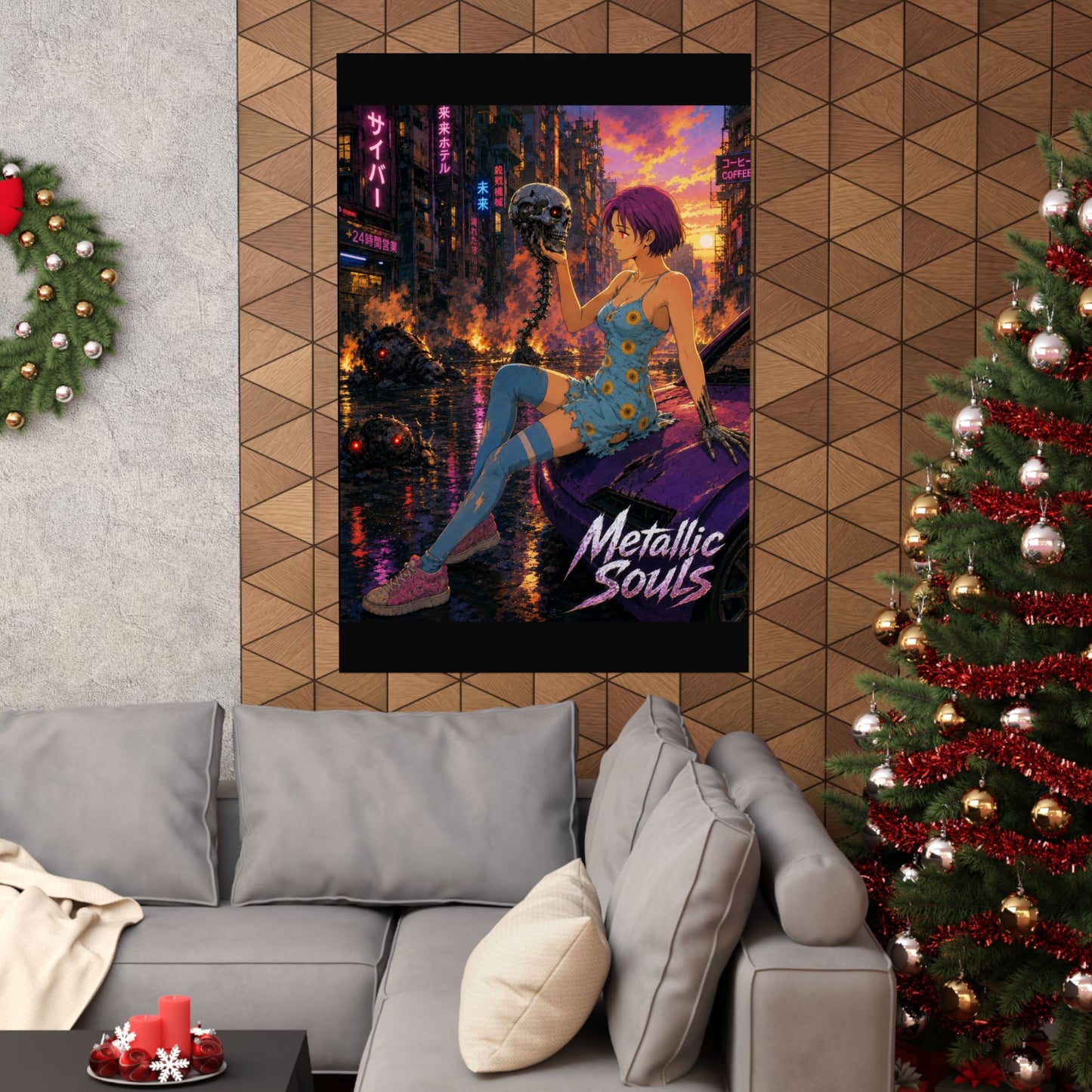 Metallic Souls Anime Poster — "Metallic Souls" Matte Vertical Art Print