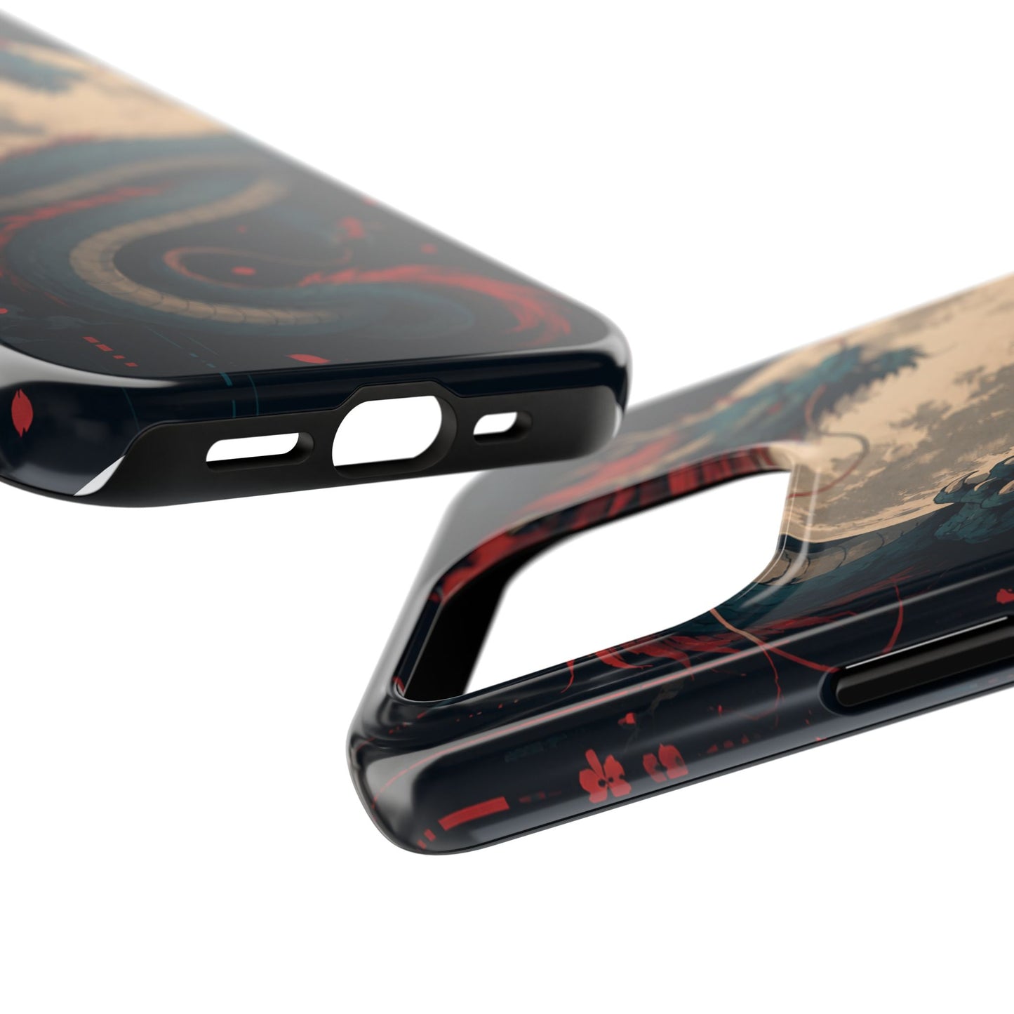 Dragon Moon Phone Case — Mythic Asian Serpent Design Tough Case