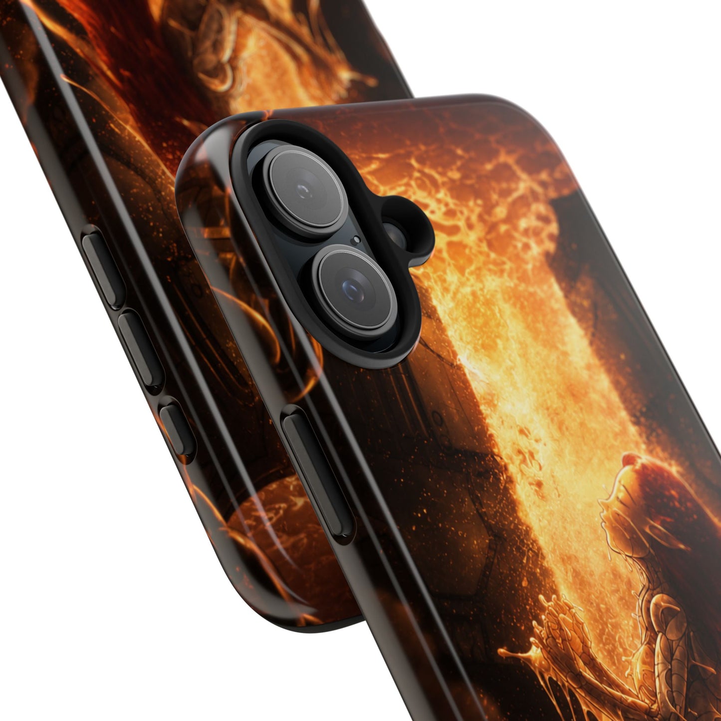 Fiery Phoenix Phone Case — Tough Protective iPhone Cover with Flame Warrior Art