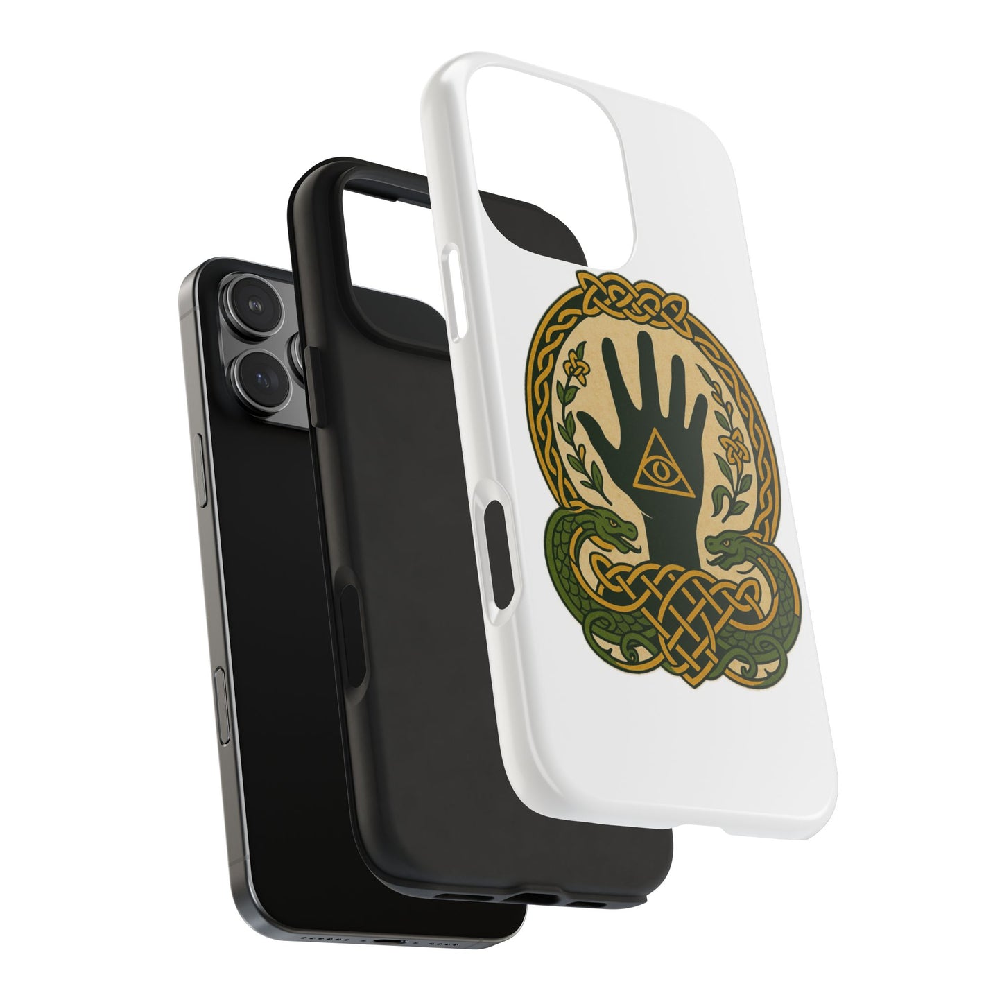 Celtic Eye of Providence Tough Phone Case — Protective Mythic Hand Design