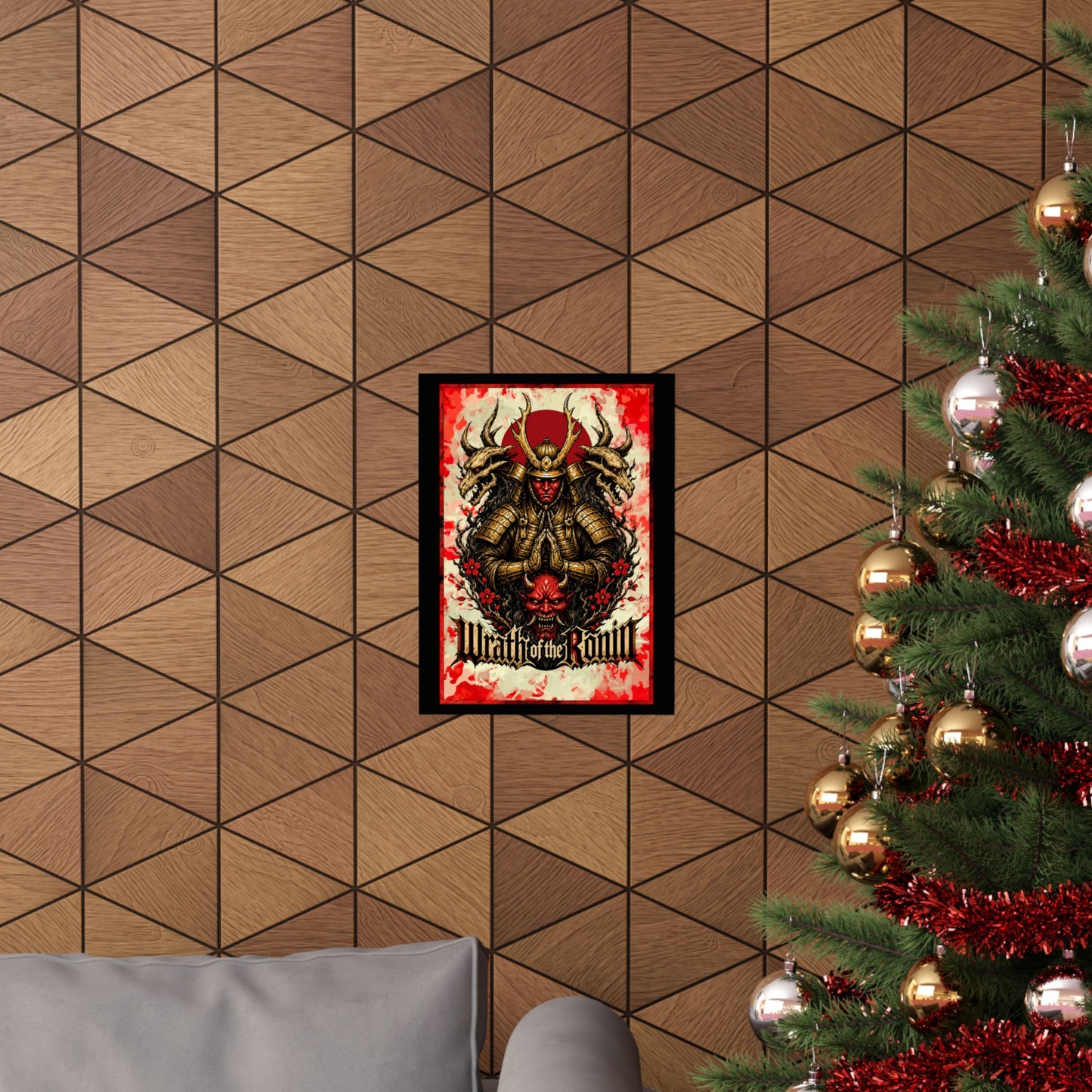 Samurai Wrath Poster — 'Wrath of the Ronin' Matte Vertical Art Print