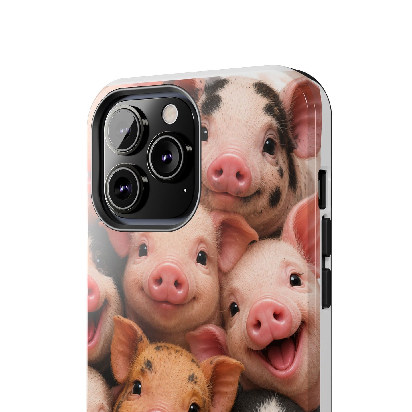 Pig Faces Tough Phone Case — Cute Farm Animal iPhone Protective Cover