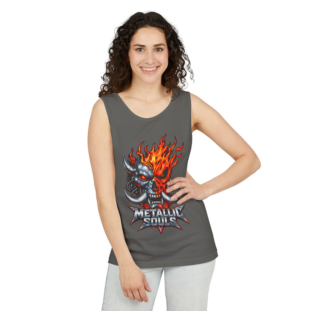 Flaming Skull "Metallic Souls" Tank Top