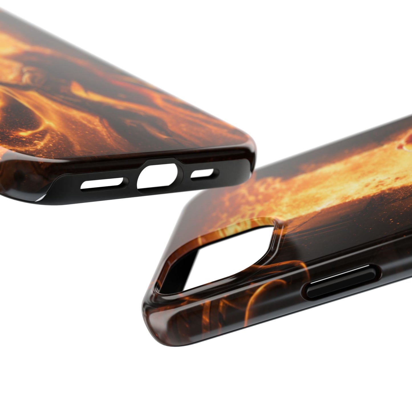 Fiery Phoenix Phone Case — Tough Protective iPhone Cover with Flame Warrior Art