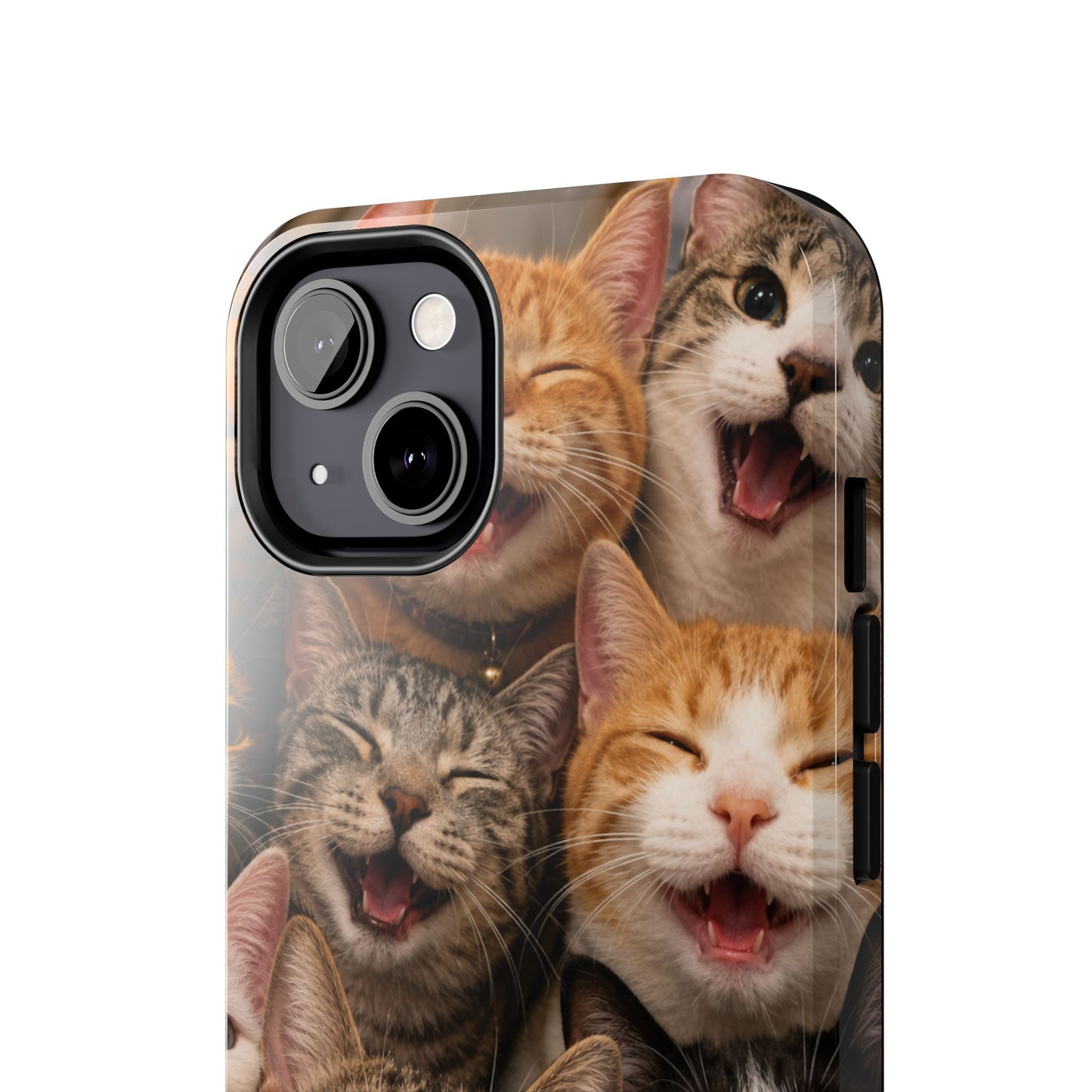 Tough Smiling Cats Collage Phone Case – Cute Cat Faces for iPhone