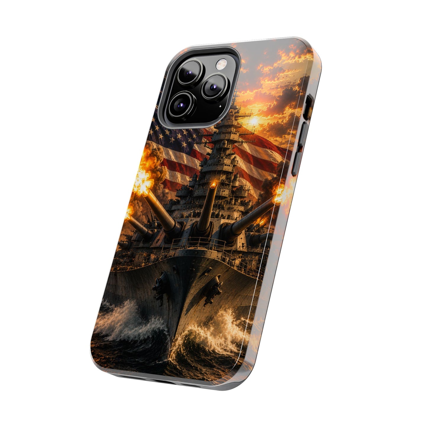 Battleship Flag Phone Case – Tough Patriotic Military iPhone Cover