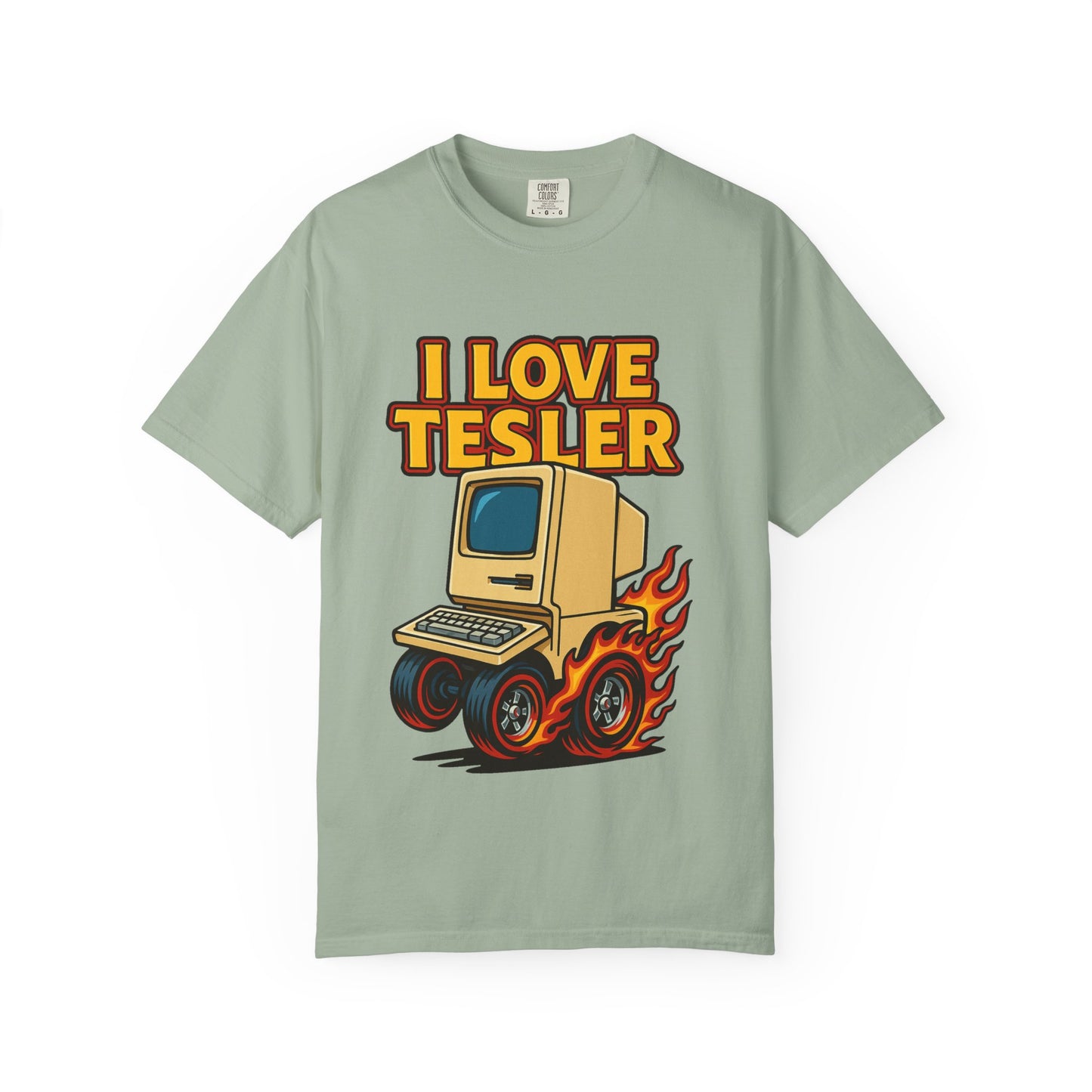 I Love Tesler Vintage Computer Tee — Retro Tech Graphic T-Shirt
