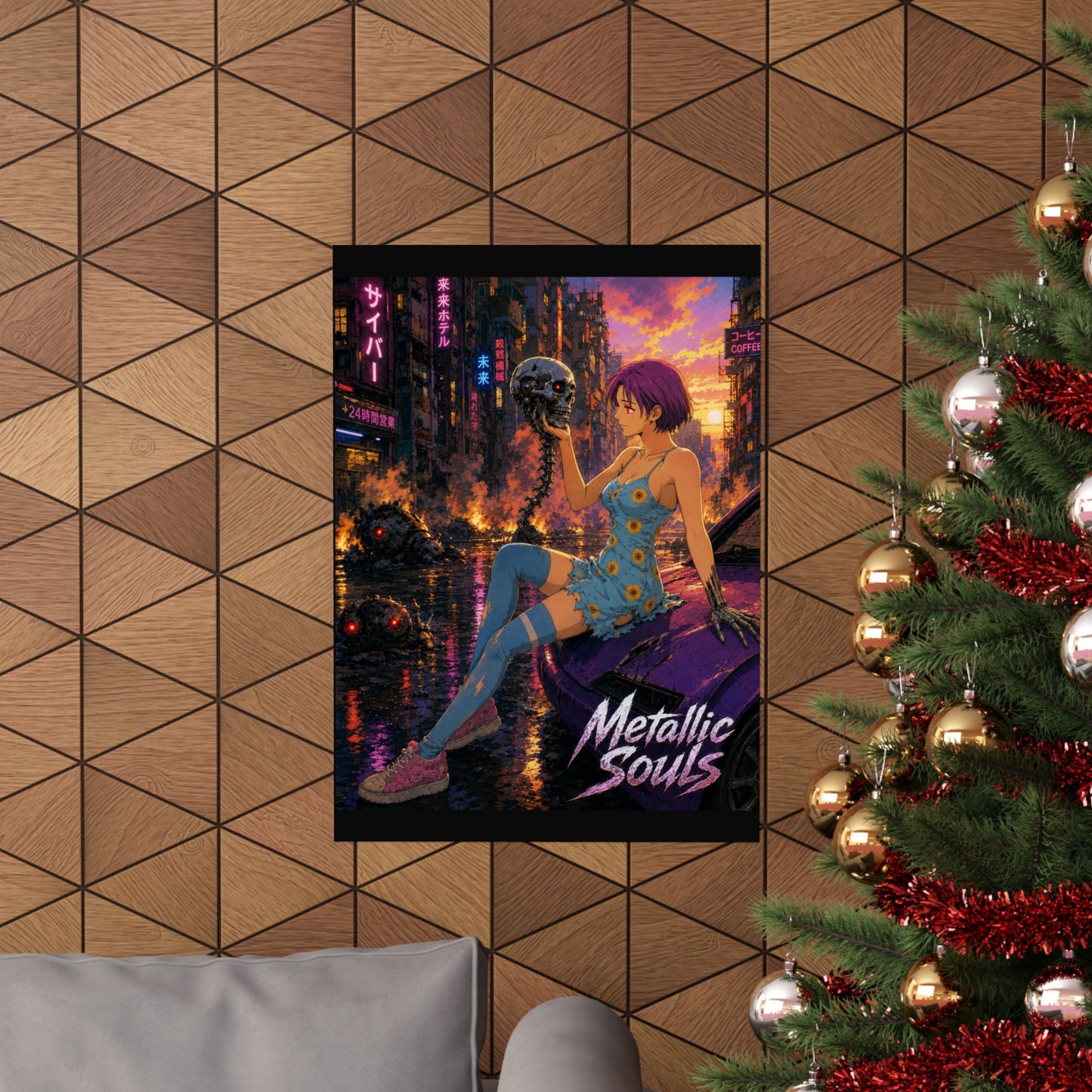 Metallic Souls Anime Poster — "Metallic Souls" Matte Vertical Art Print