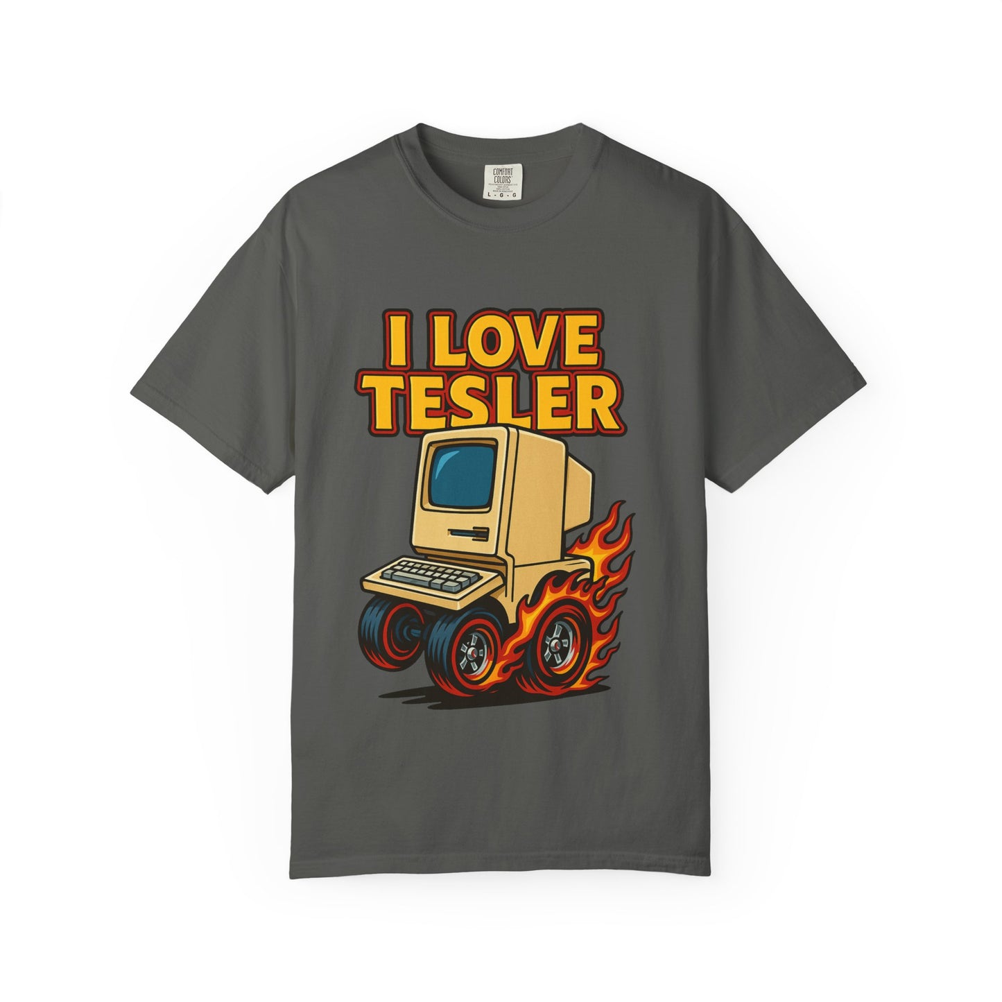 I Love Tesler Vintage Computer Tee — Retro Tech Graphic T-Shirt
