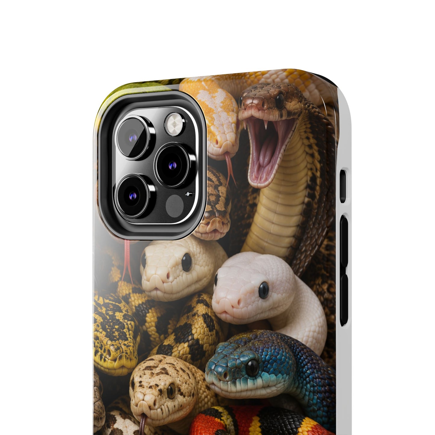Snake Pattern Tough Phone Case — Colorful Snakes Protective Phone Cover