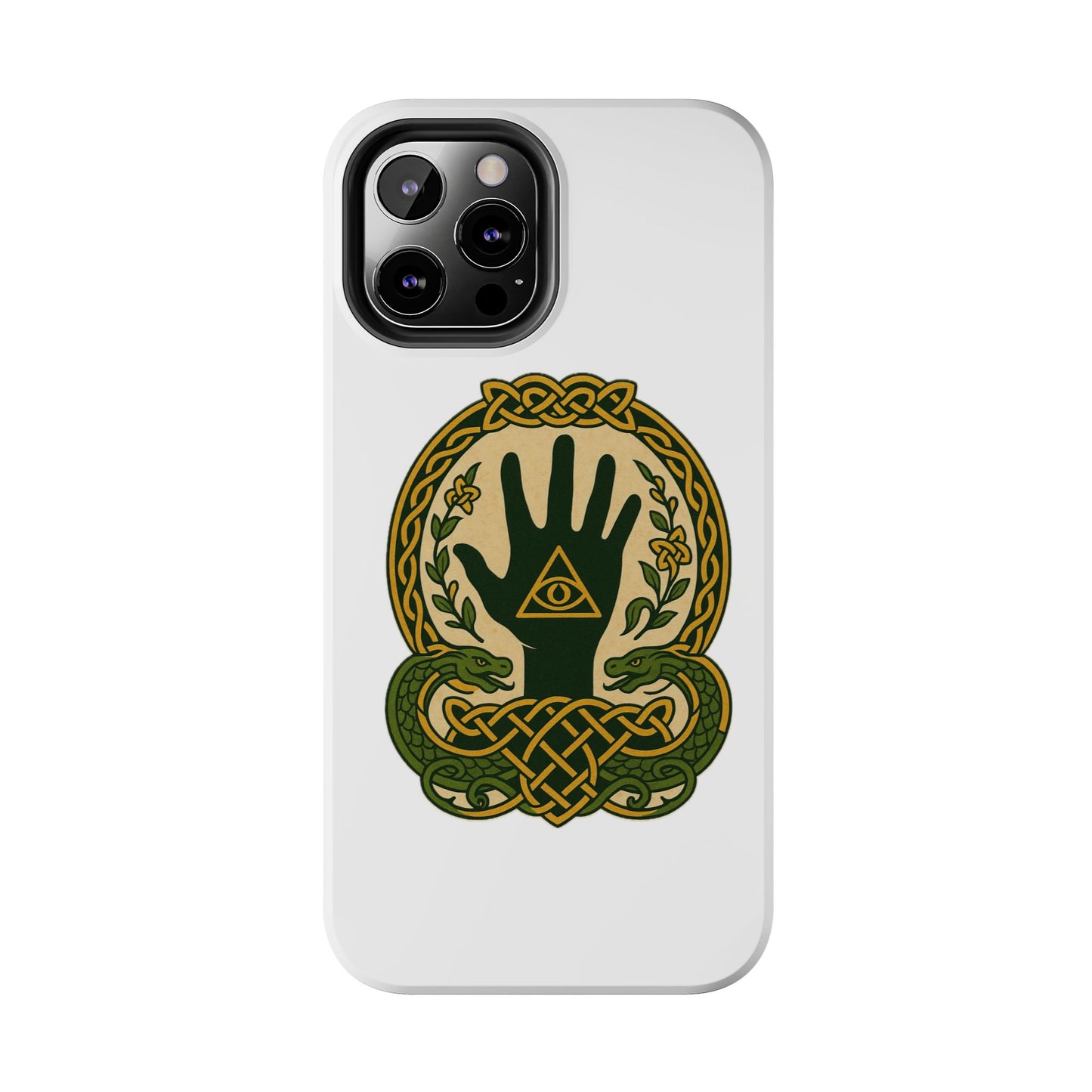 Celtic Eye of Providence Tough Phone Case — Protective Mythic Hand Design