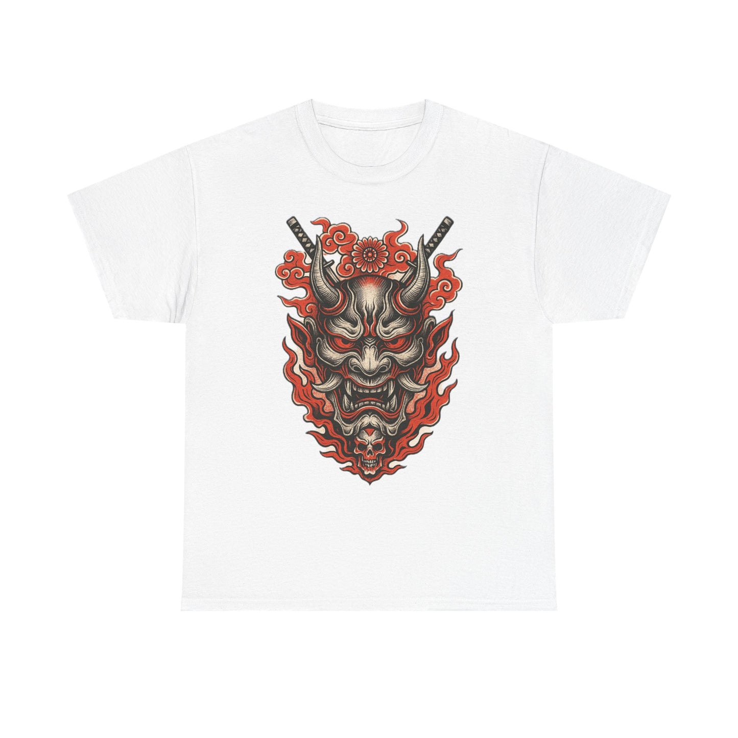 Hannya Demon Mask T-Shirt — Japanese Oni Noh Mask Art Tee