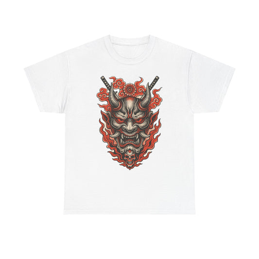 Hannya Demon Mask T-Shirt — Japanese Oni Noh Mask Art Tee