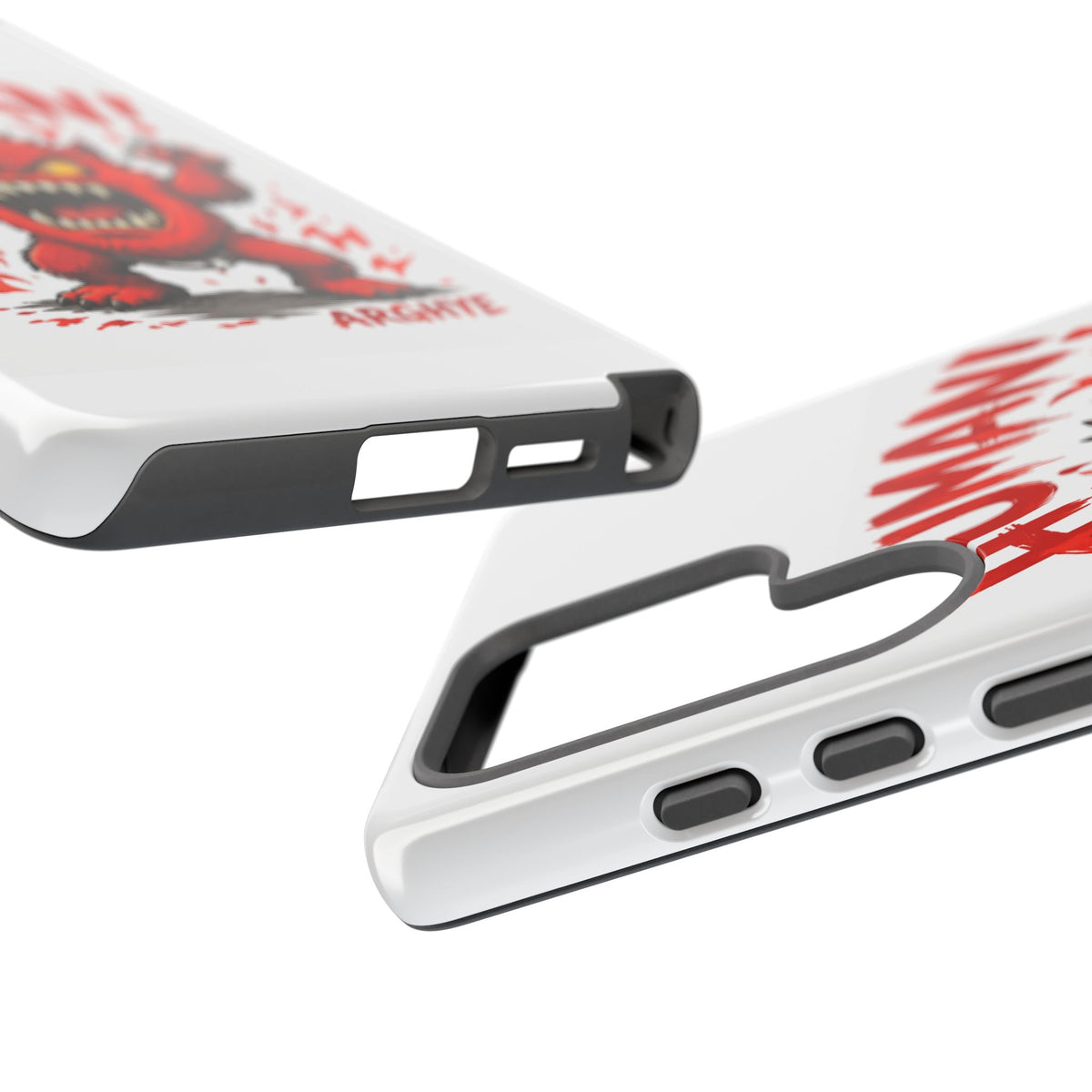 Angry Monster "HUMAN!" Phone Case — Cute Fiery Creature iPhone Cover