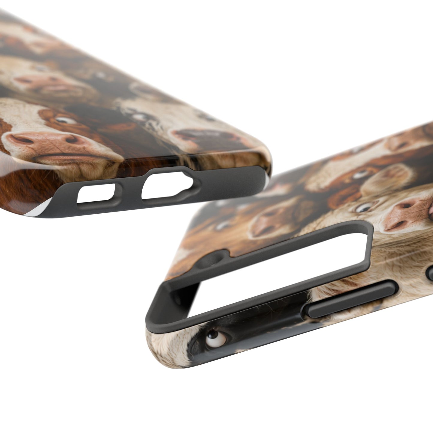 Cow Collage Tough Phone Case — Funny Farm Animal Protective Phone Cover