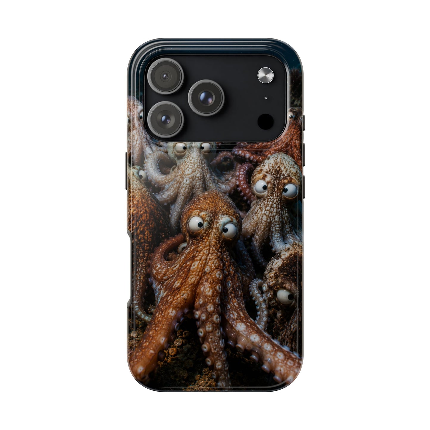 Octopus Cluster Tough Phone Case — Cute Underwater Sea Creature Protection