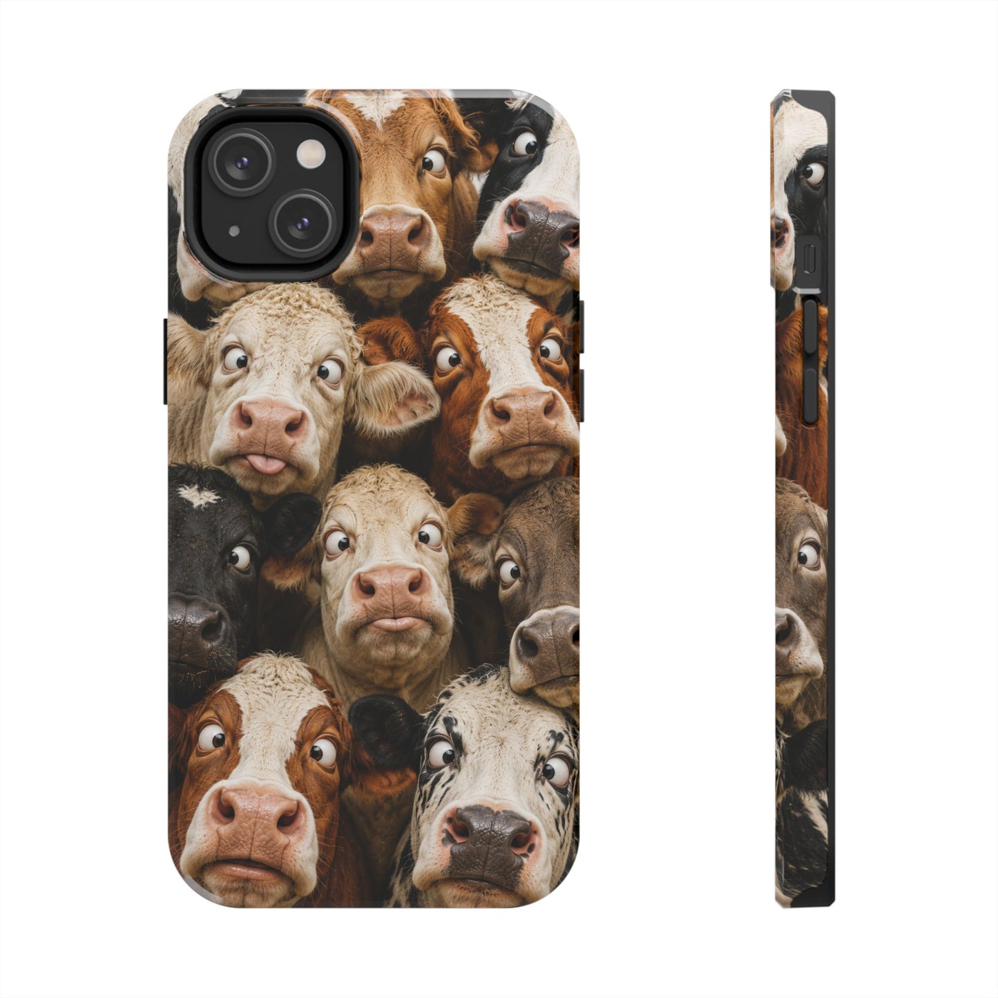 Cow Collage Tough Phone Case — Funny Farm Animal Protective Phone Cover
