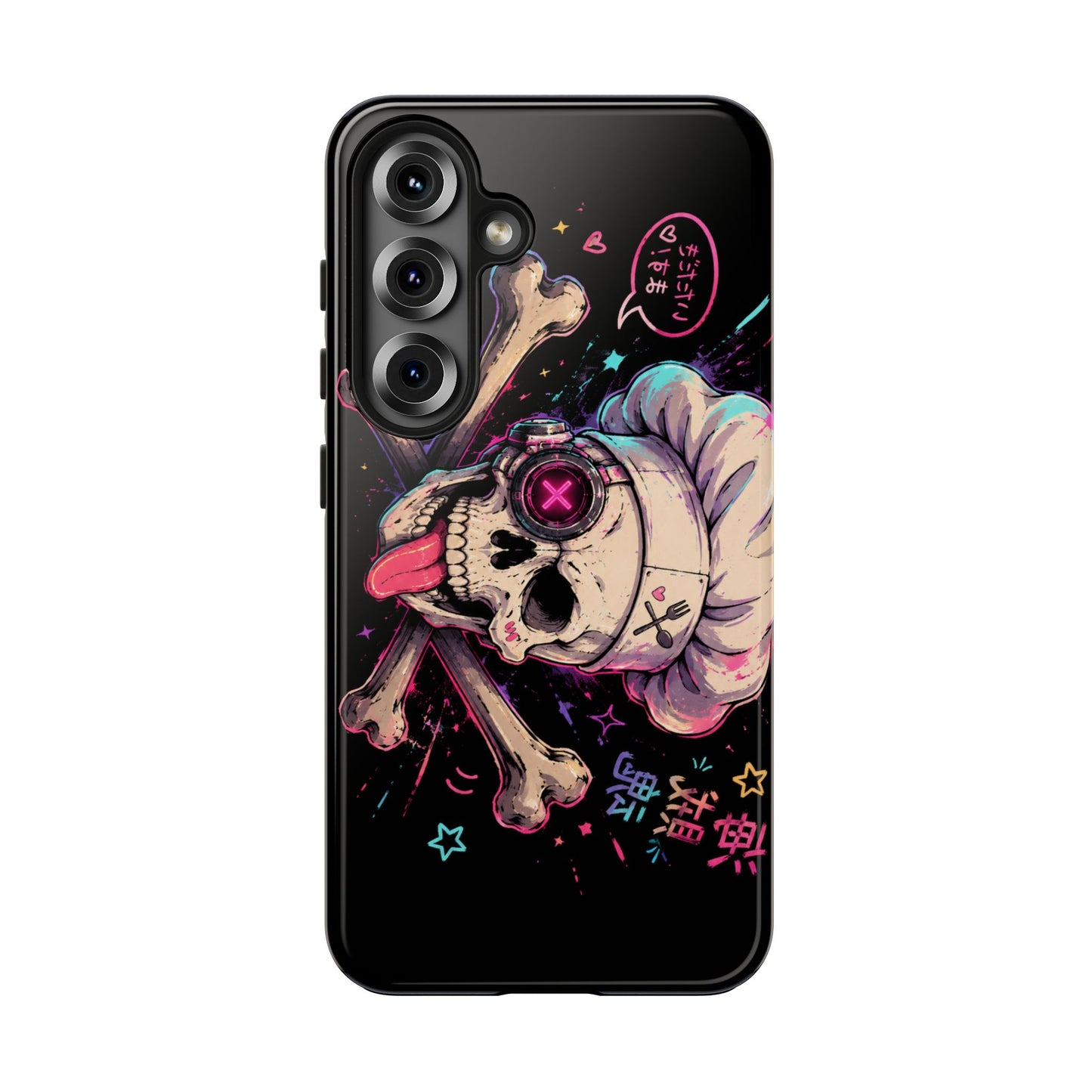 Skull & Crossbones Tough Phone Case — Neon Kawaii Punk Protection
