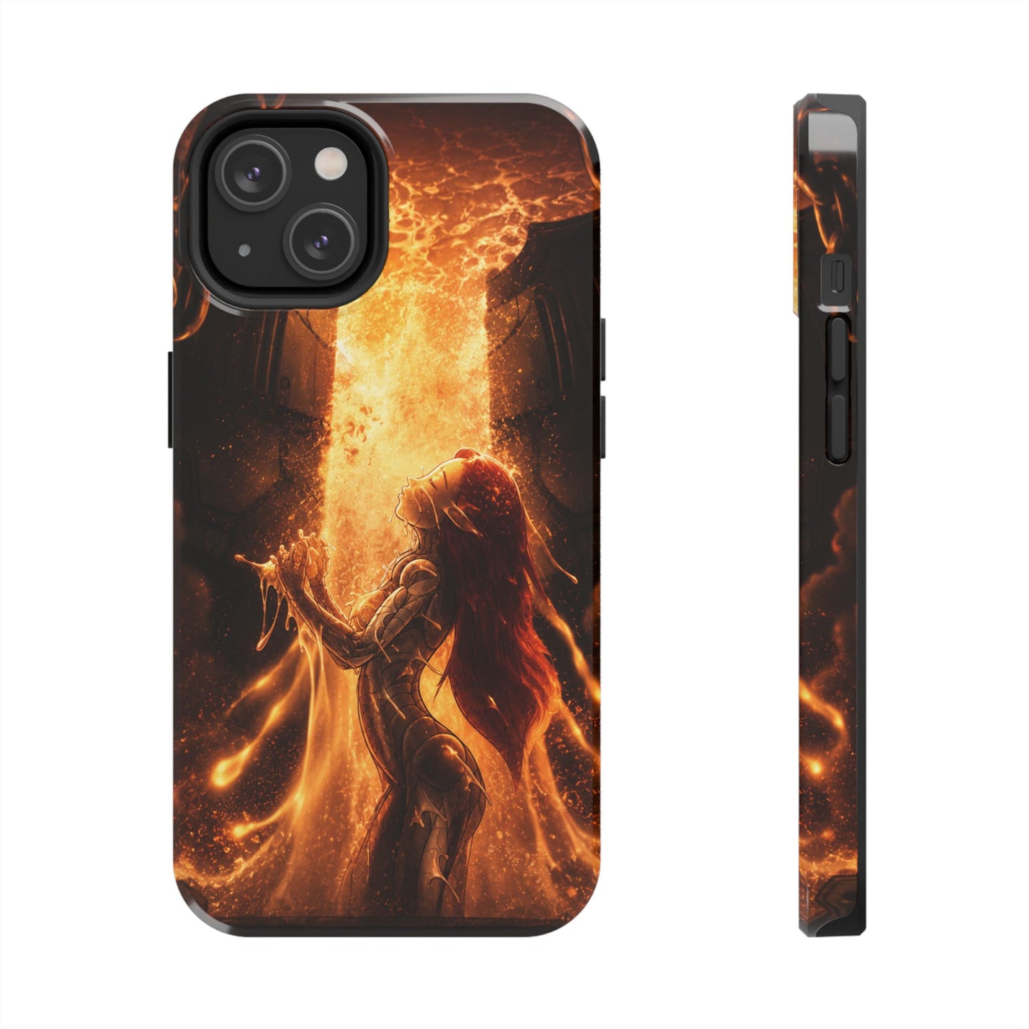 Fiery Phoenix Phone Case — Tough Protective iPhone Cover with Flame Warrior Art