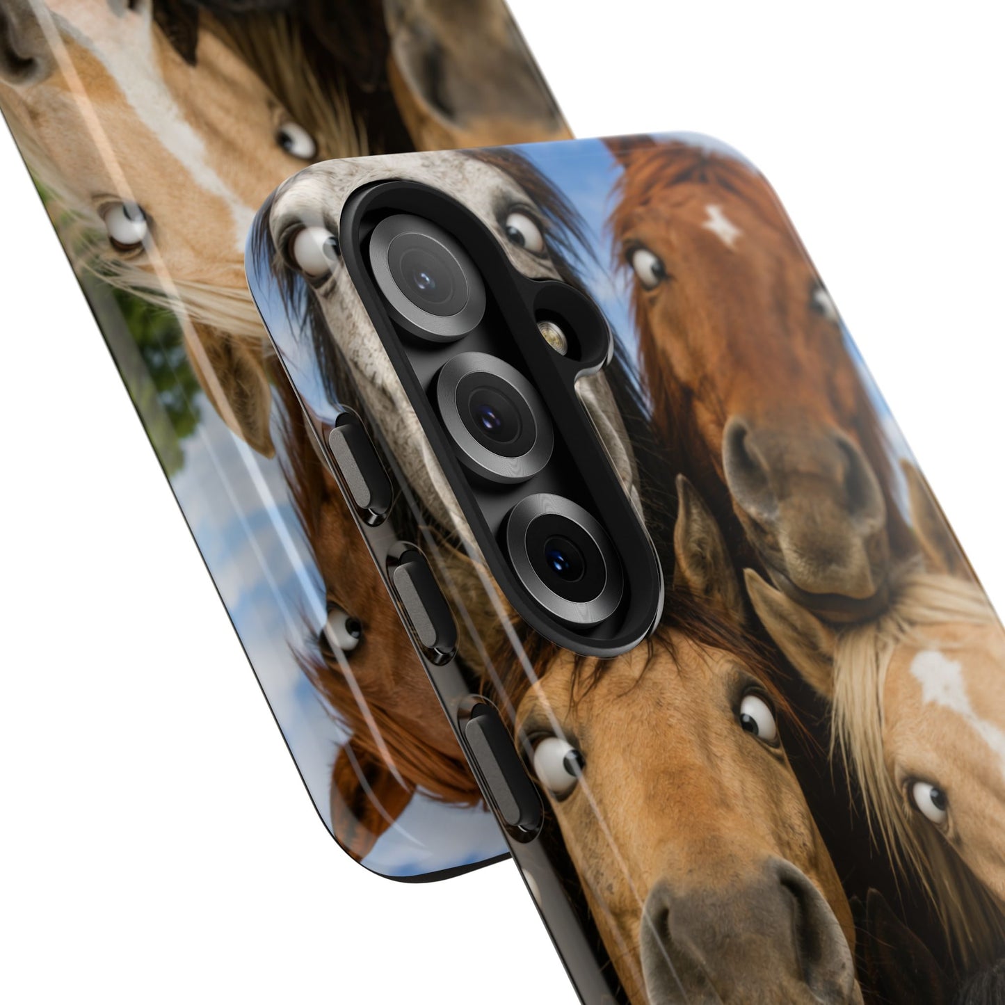 Horse Herd Phone Case — Funny Goofy Horses Tough Protective Cover