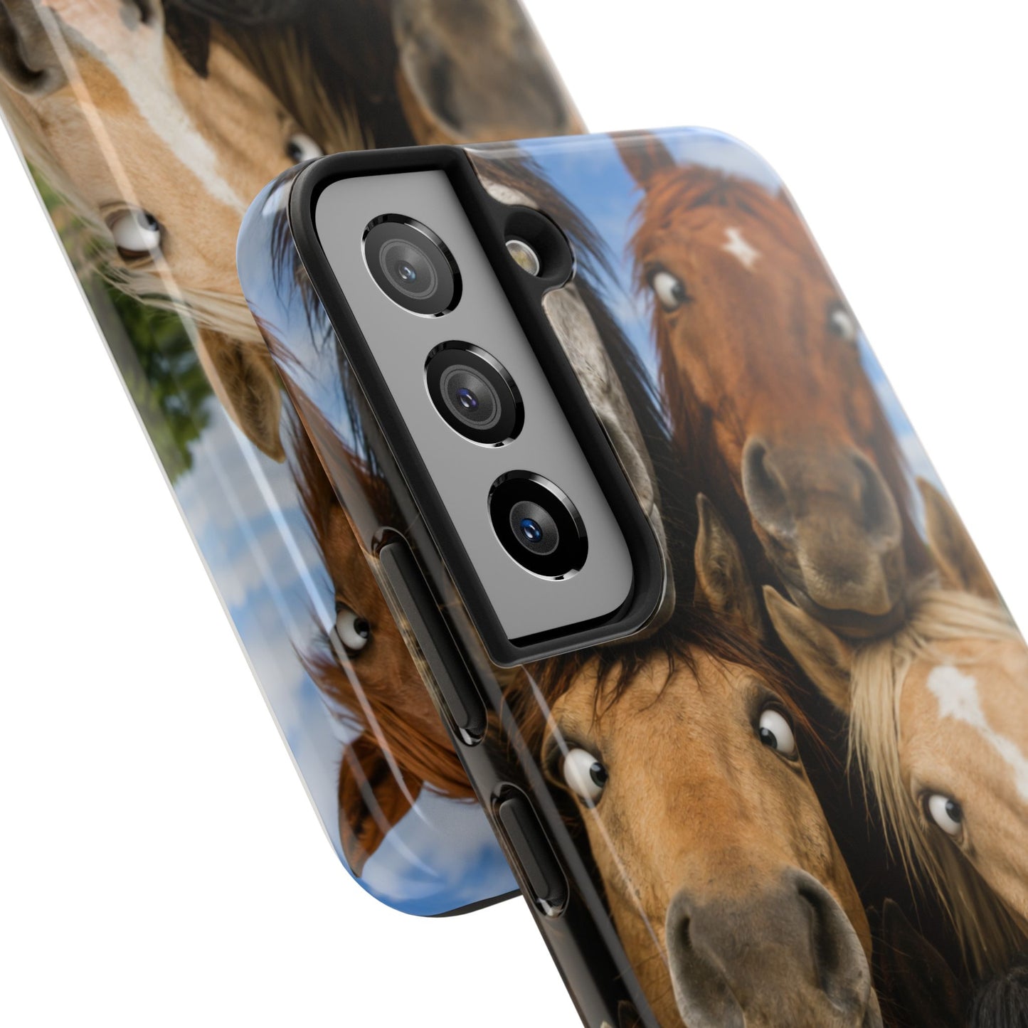 Horse Herd Phone Case — Funny Goofy Horses Tough Protective Cover
