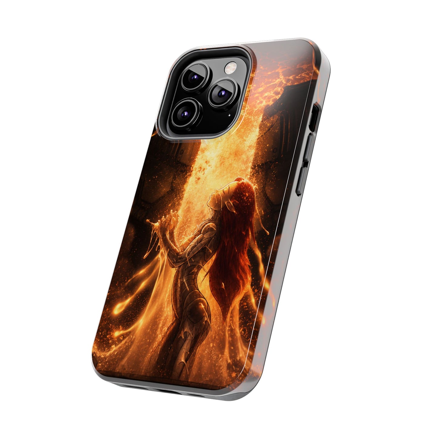 Fiery Phoenix Phone Case — Tough Protective iPhone Cover with Flame Warrior Art
