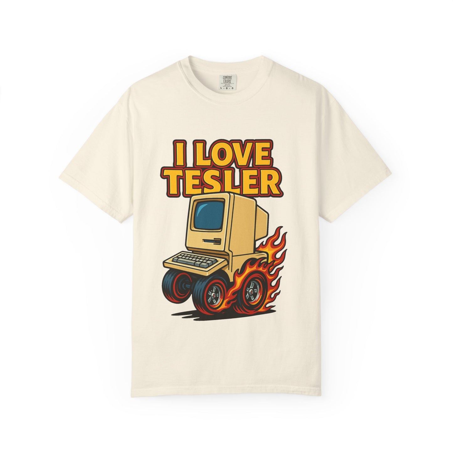 I Love Tesler Vintage Computer Tee — Retro Tech Graphic T-Shirt