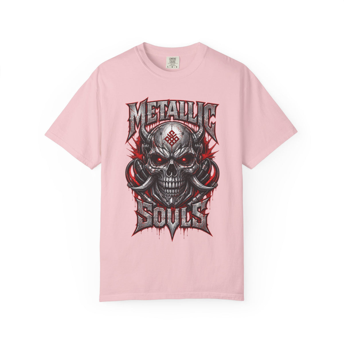 Metallic Souls Skull T-Shirt — Gothic Heavy Metal Band Tee