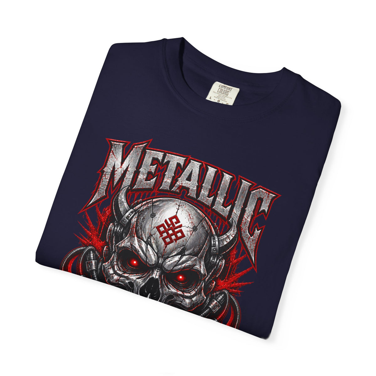 Metallic Souls Skull T-Shirt — Gothic Heavy Metal Band Tee