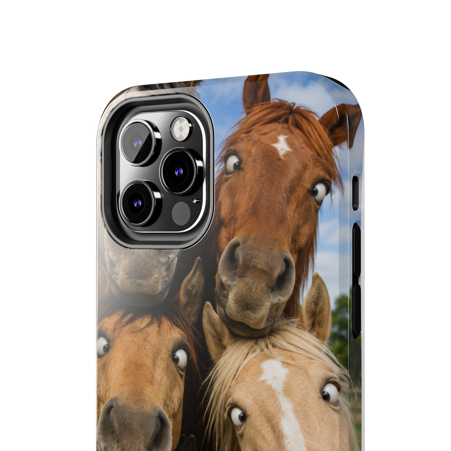 Horse Herd Phone Case — Funny Goofy Horses Tough Protective Cover