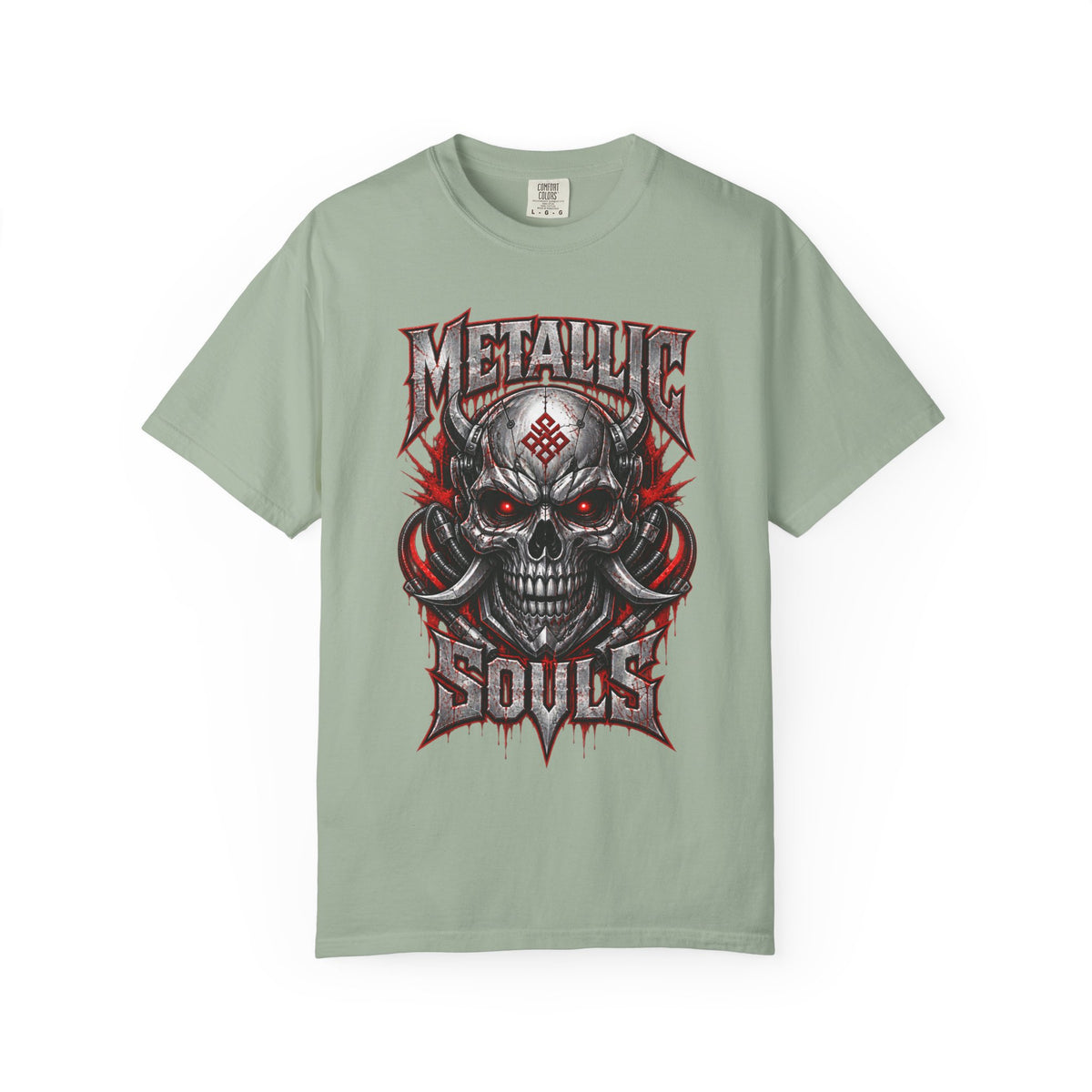 Metallic Souls Skull T-Shirt — Gothic Heavy Metal Band Tee