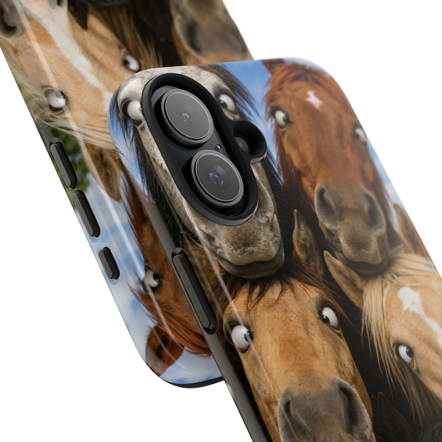 Horse Herd Phone Case — Funny Goofy Horses Tough Protective Cover