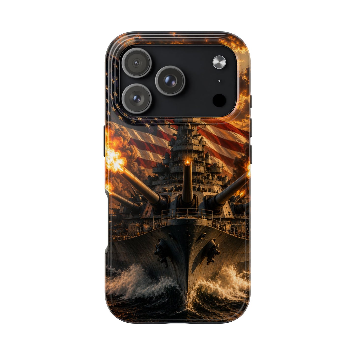 Battleship Flag Phone Case – Tough Patriotic Military iPhone Cover