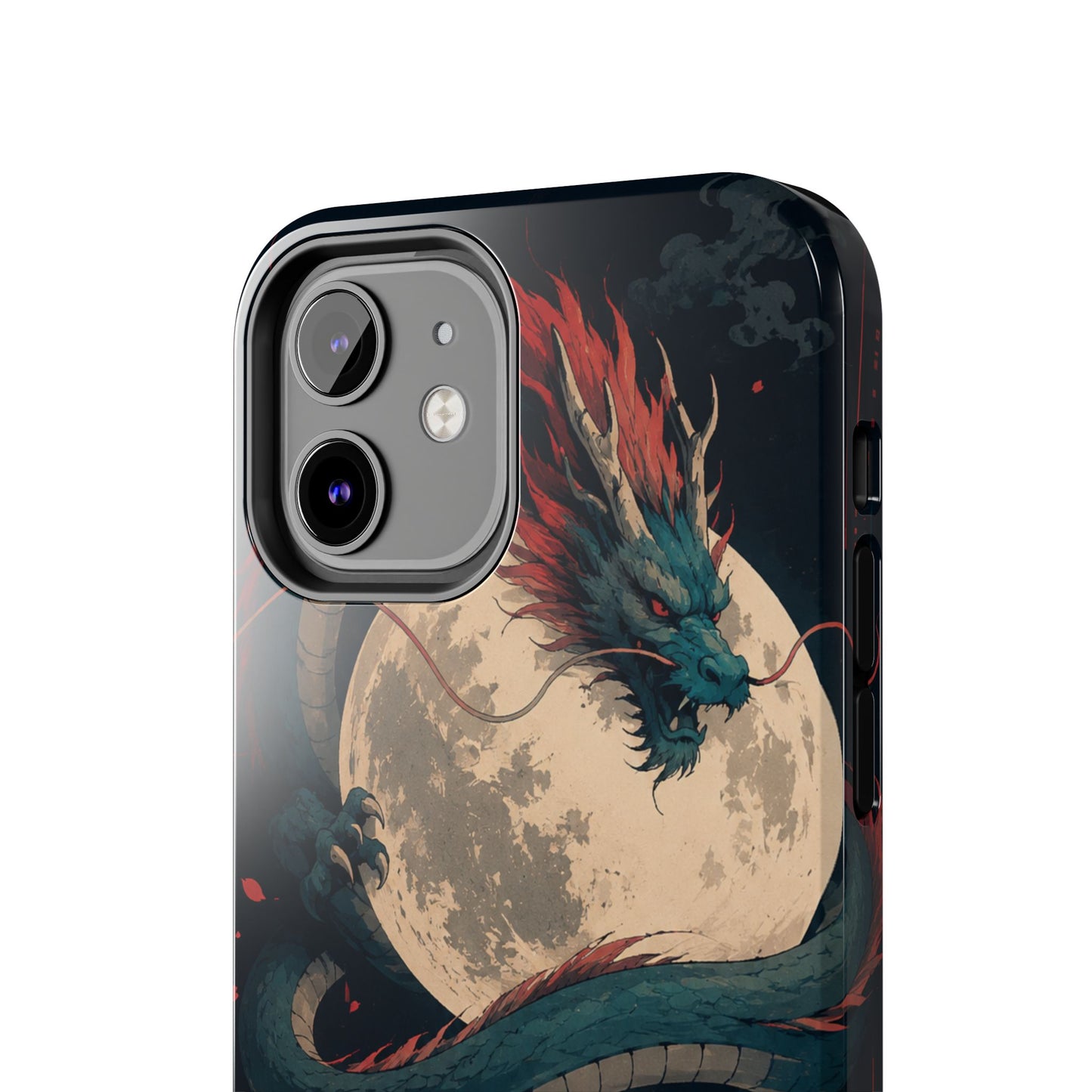 Dragon Moon Phone Case — Mythic Asian Serpent Design Tough Case