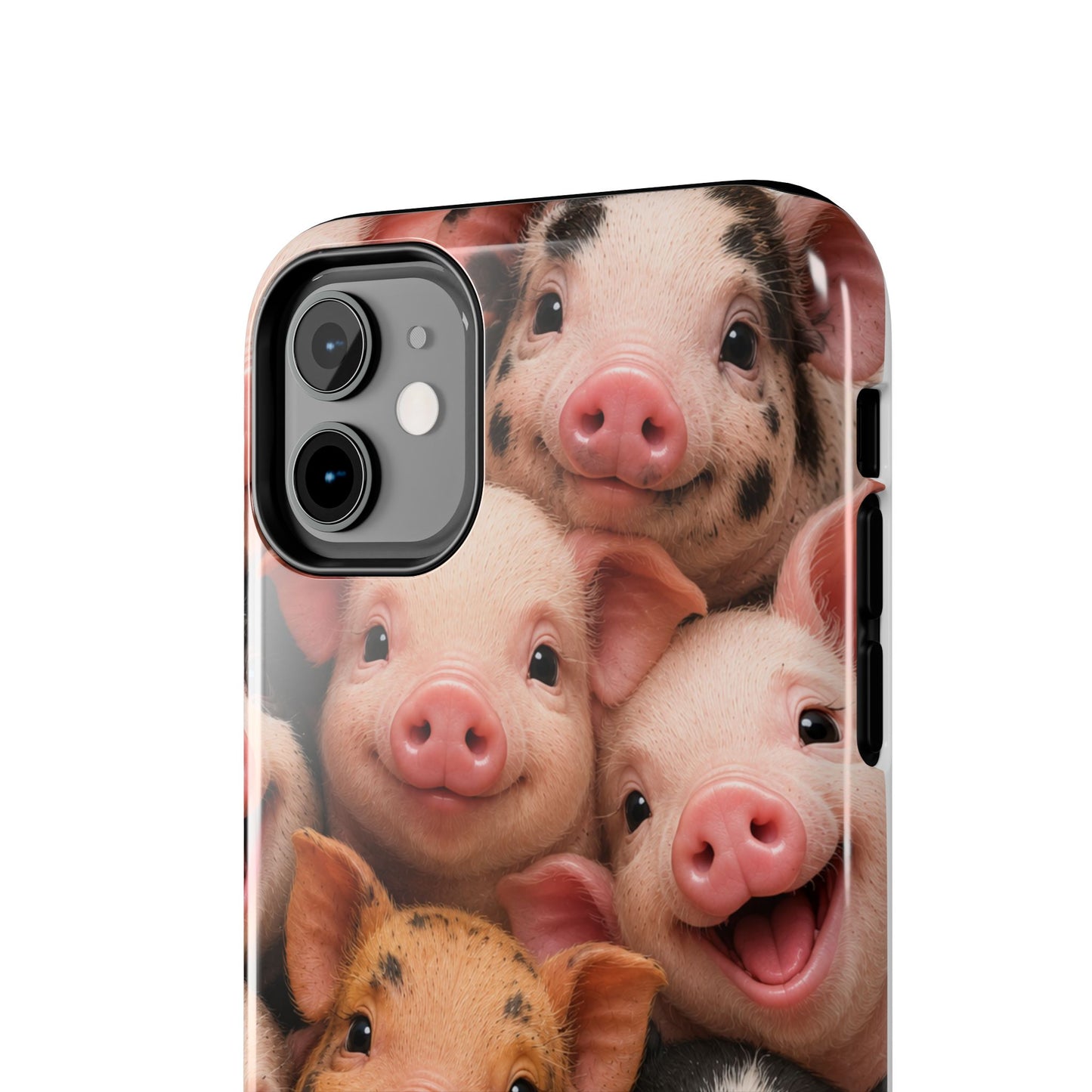 Pig Faces Tough Phone Case — Cute Farm Animal iPhone Protective Cover