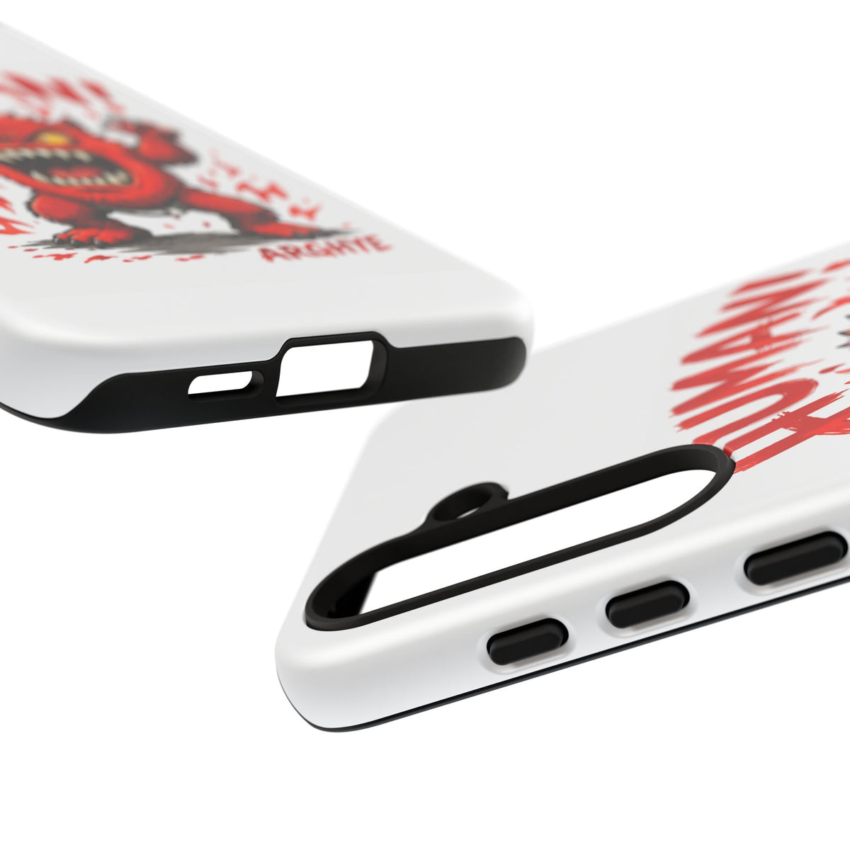 Angry Monster "HUMAN!" Phone Case — Cute Fiery Creature iPhone Cover
