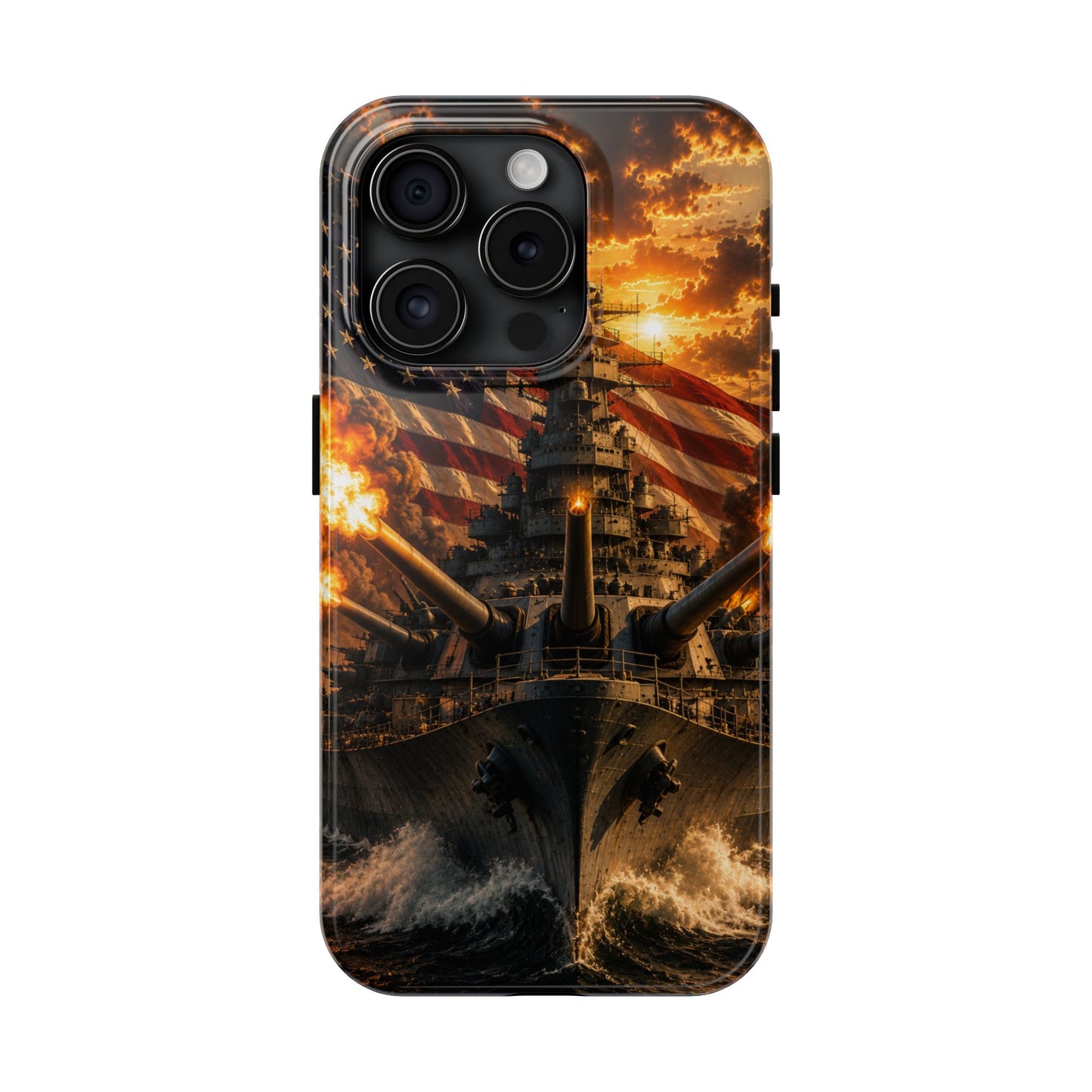 Battleship Flag Phone Case – Tough Patriotic Military iPhone Cover