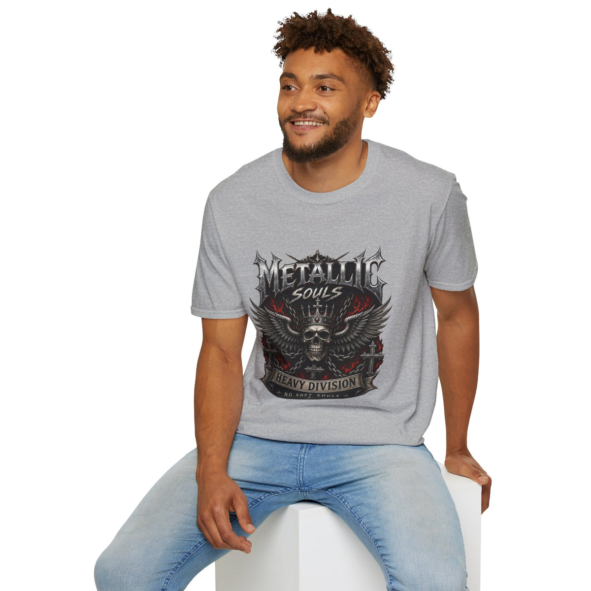 Metallic Souls Skull Tee — Heavy Metal Band Graphic T-Shirt