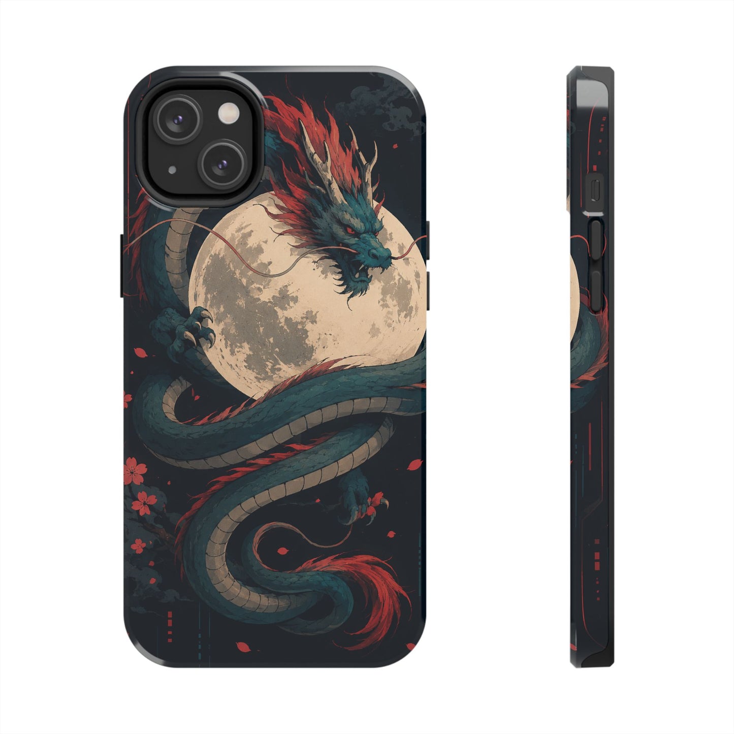 Dragon Moon Phone Case — Mythic Asian Serpent Design Tough Case