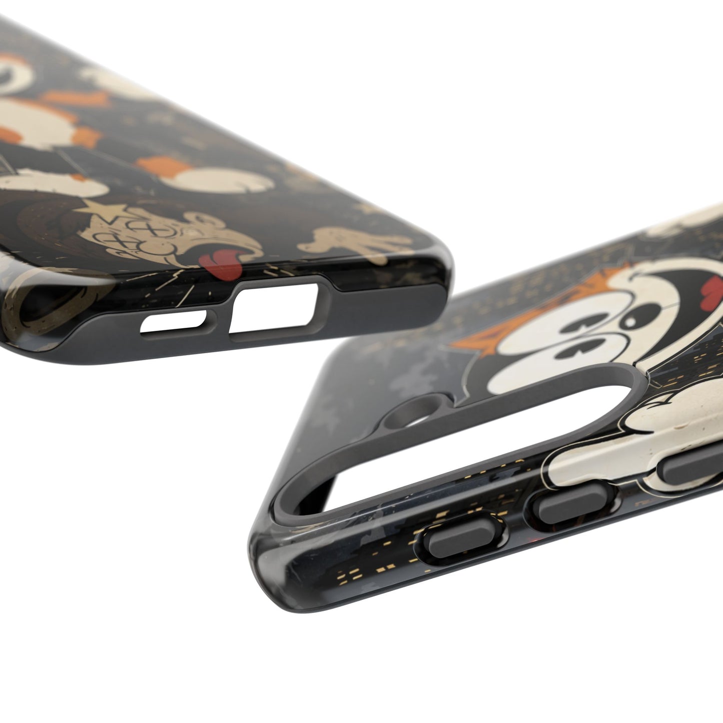 Vintage Cartoon Cat Phone Case — Edgy Felix-Style Illustration