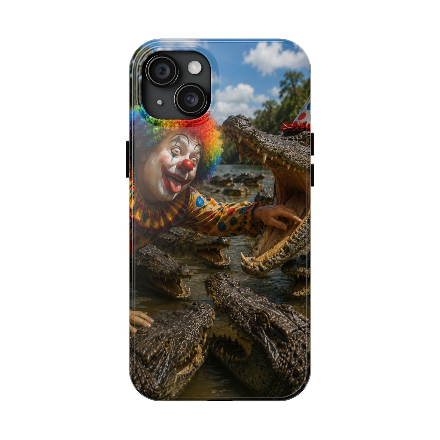 Creepy Clown Alligator Tough Phone Case — Horror Phone Cover for Scary Fans