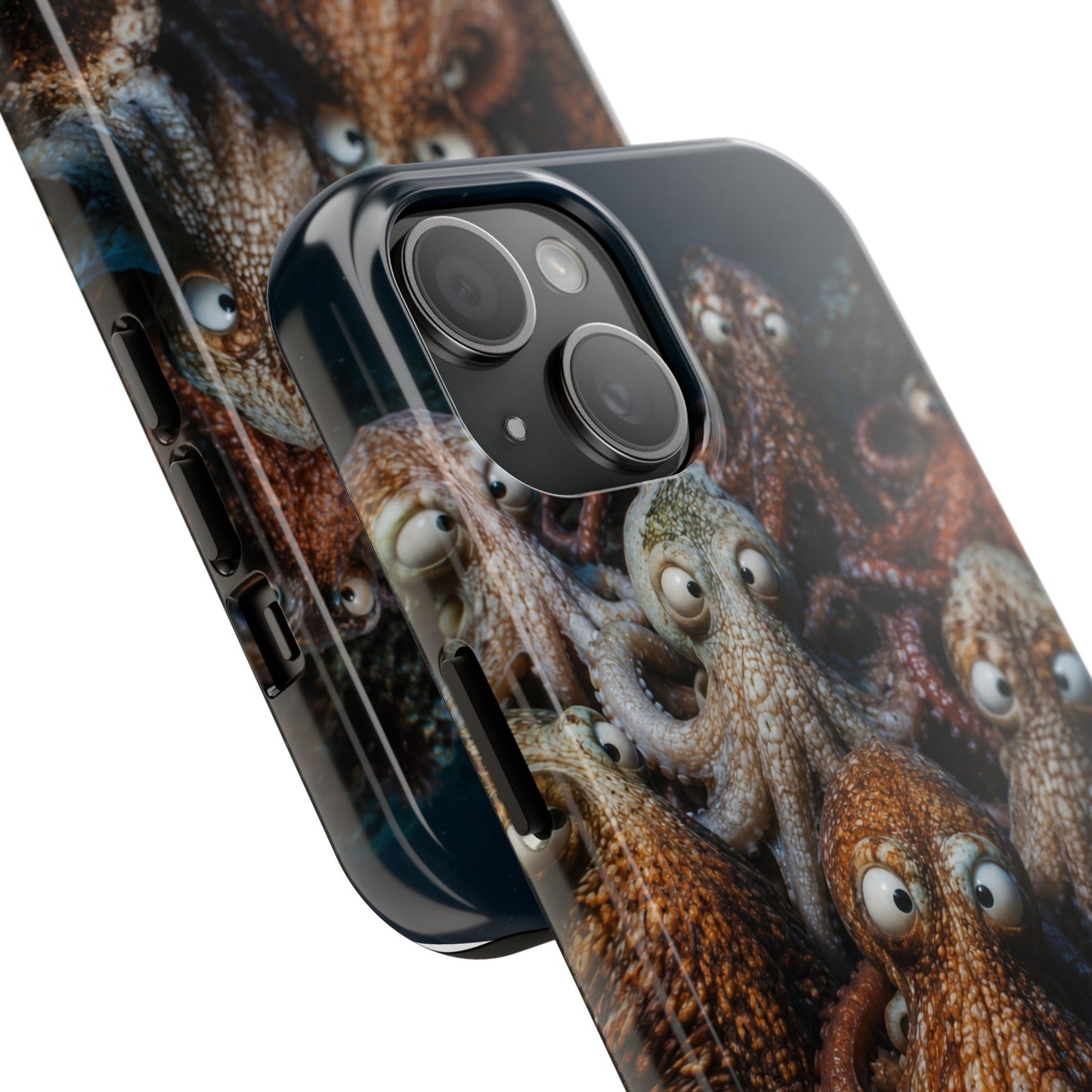 Octopus Cluster Tough Phone Case — Cute Underwater Sea Creature Protection