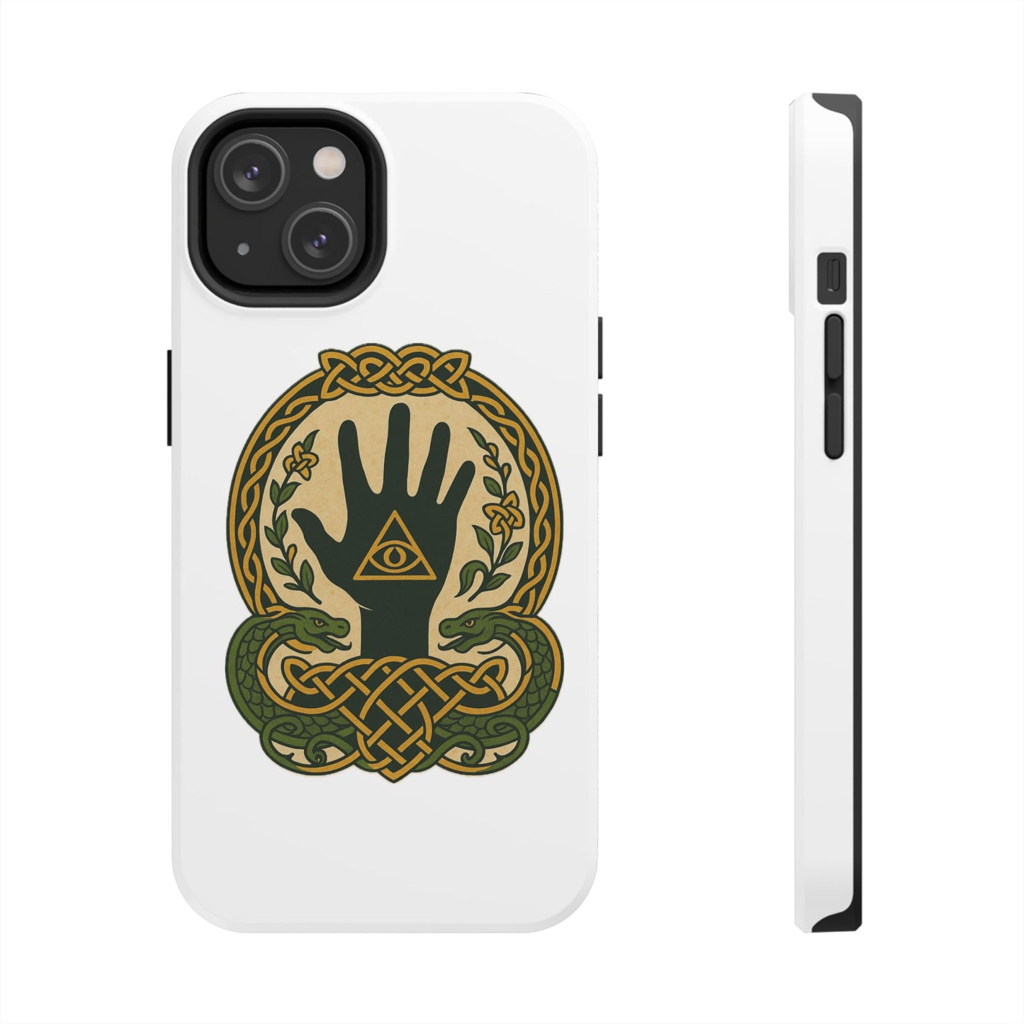Celtic Eye of Providence Tough Phone Case — Protective Mythic Hand Design