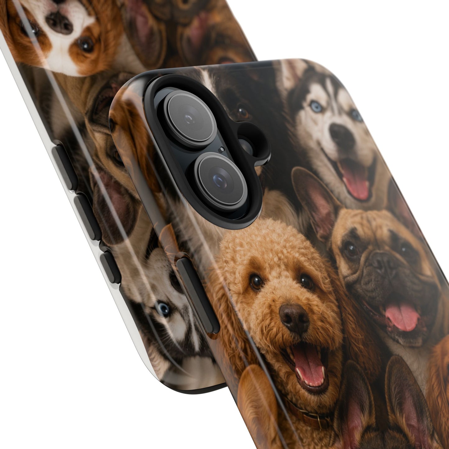 Tough Phone Case for Dog Lovers - Happy Dogs Collage Protective Cover